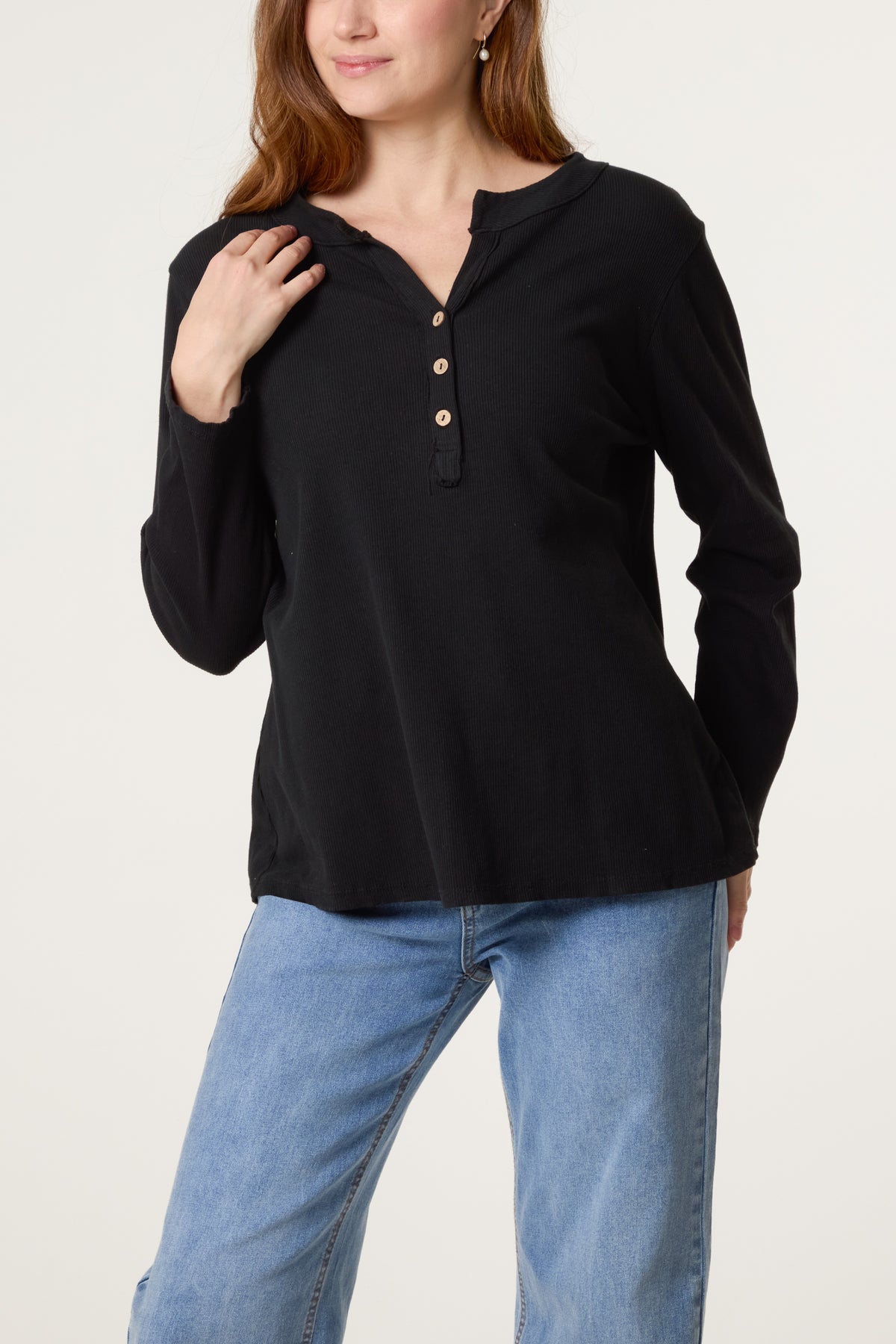 Smiley Face Back Long Sleeve Top