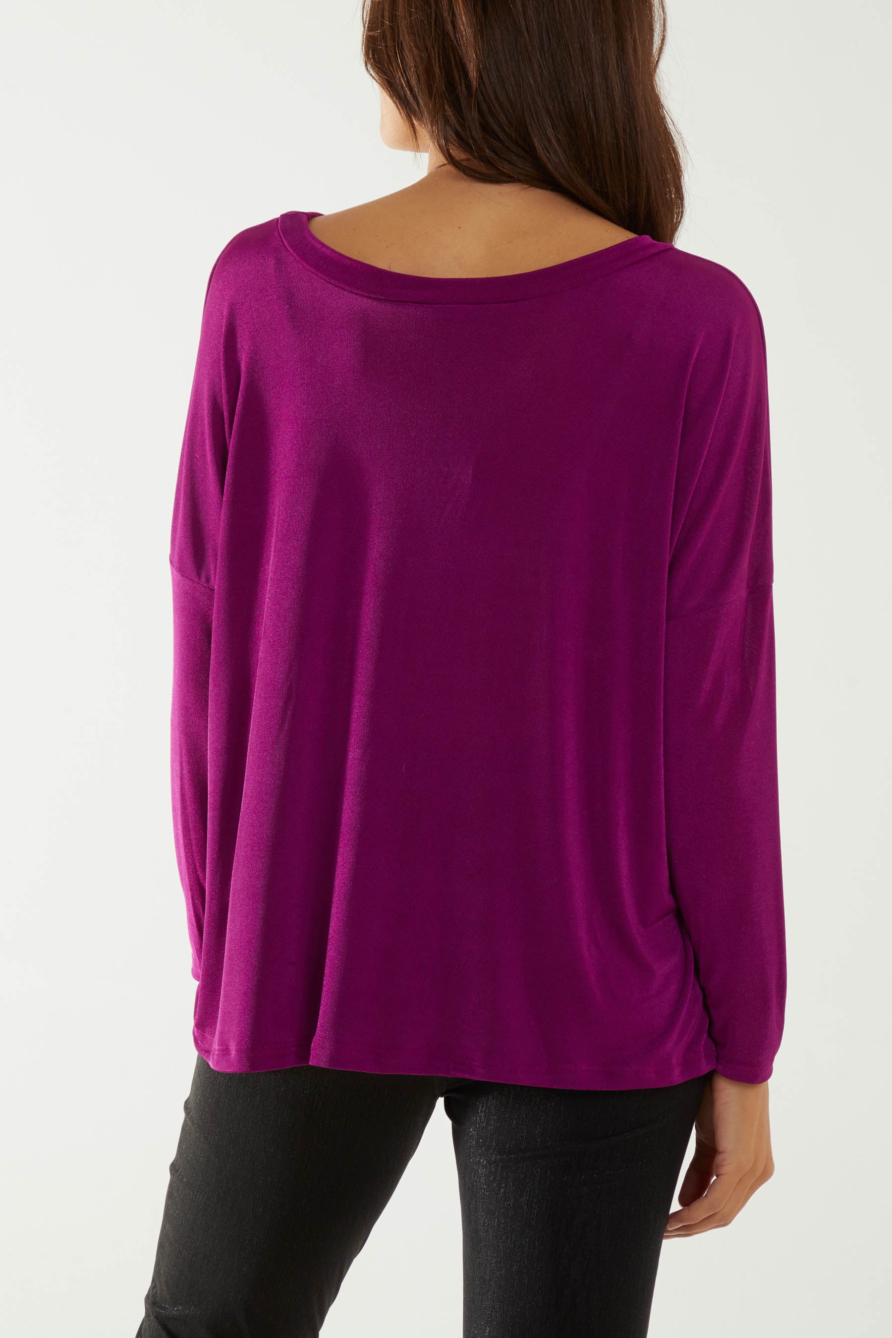 Straight Neck Acetate Necklace Top