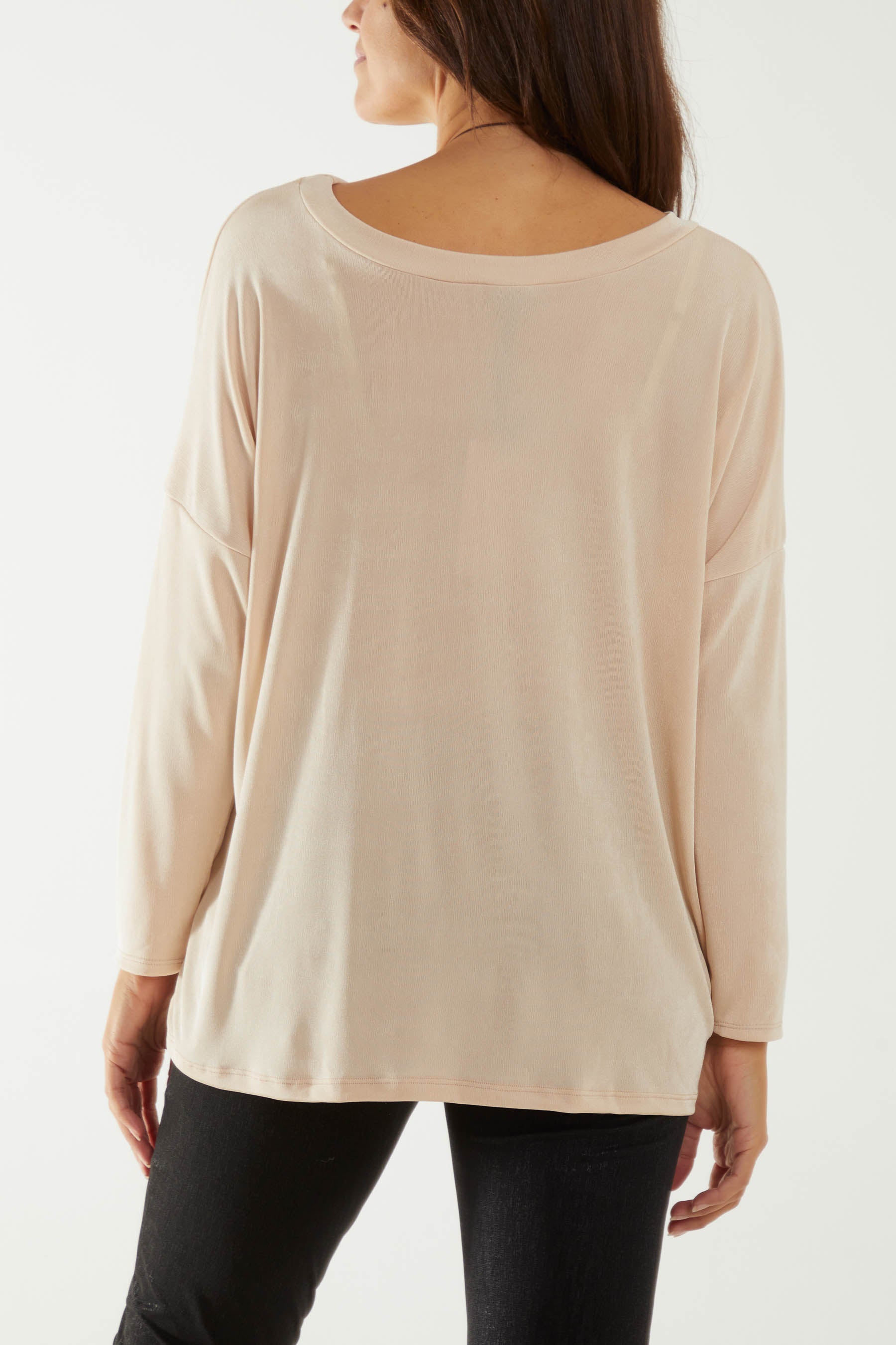 Straight Neck Acetate Necklace Top