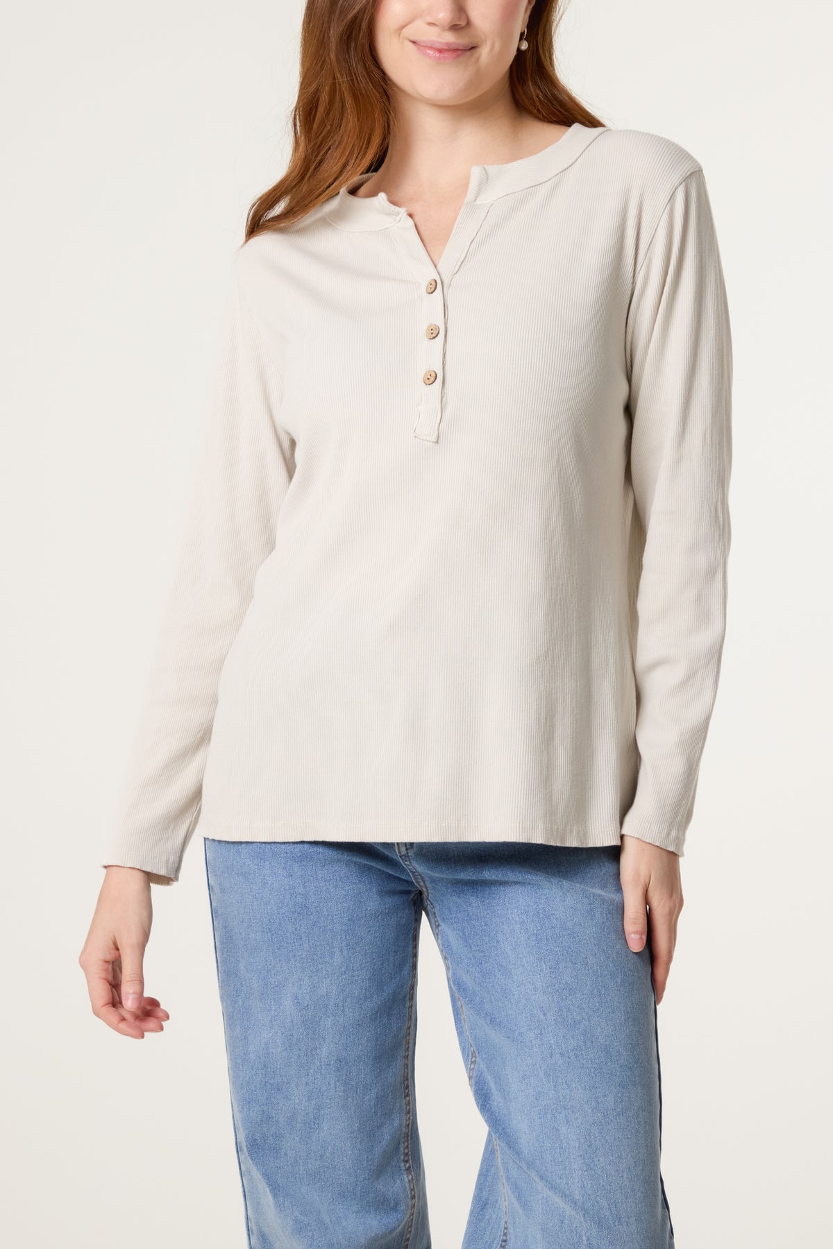 Smiley Face Back Long Sleeve Top