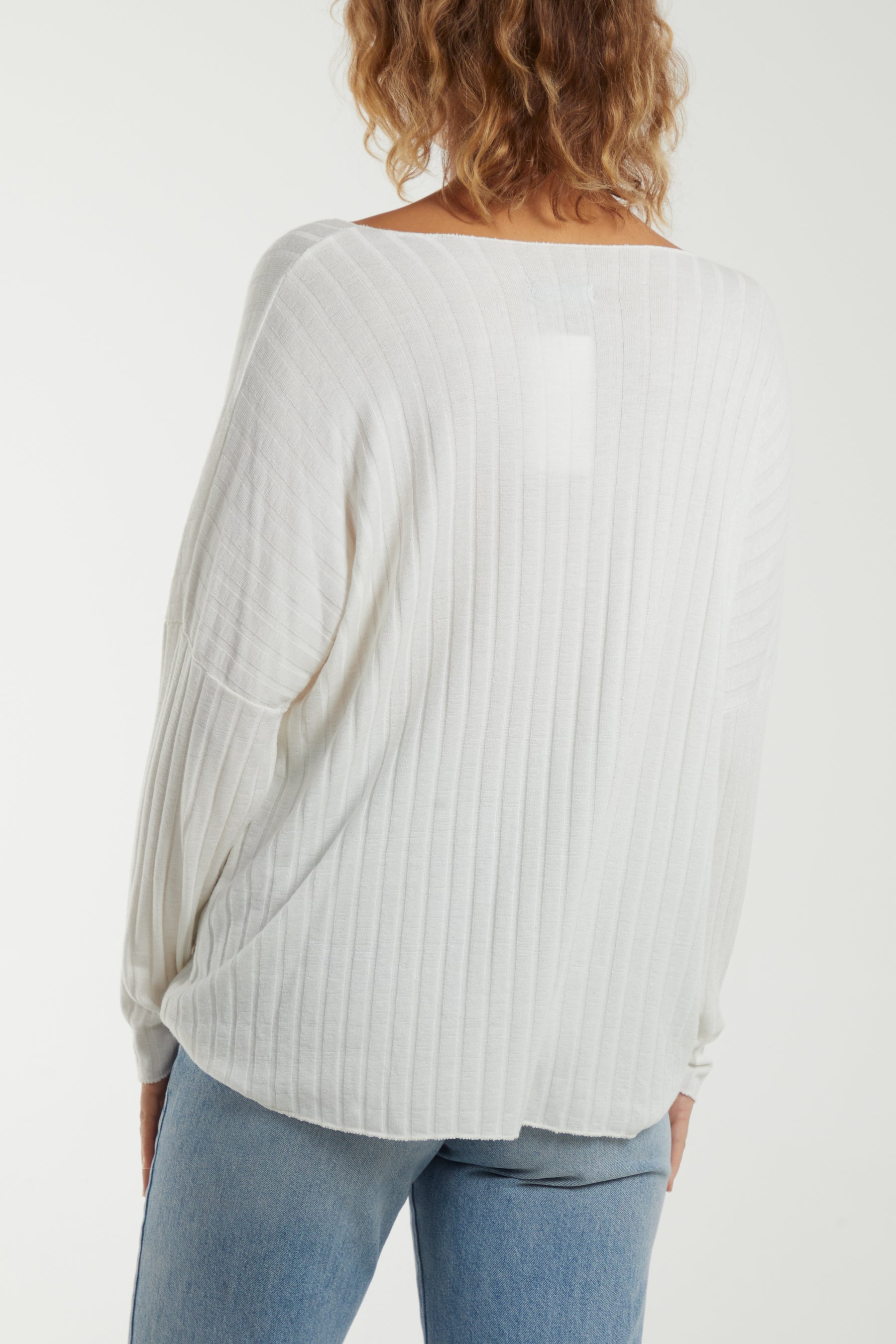 V-Neck Ribbed Jumper