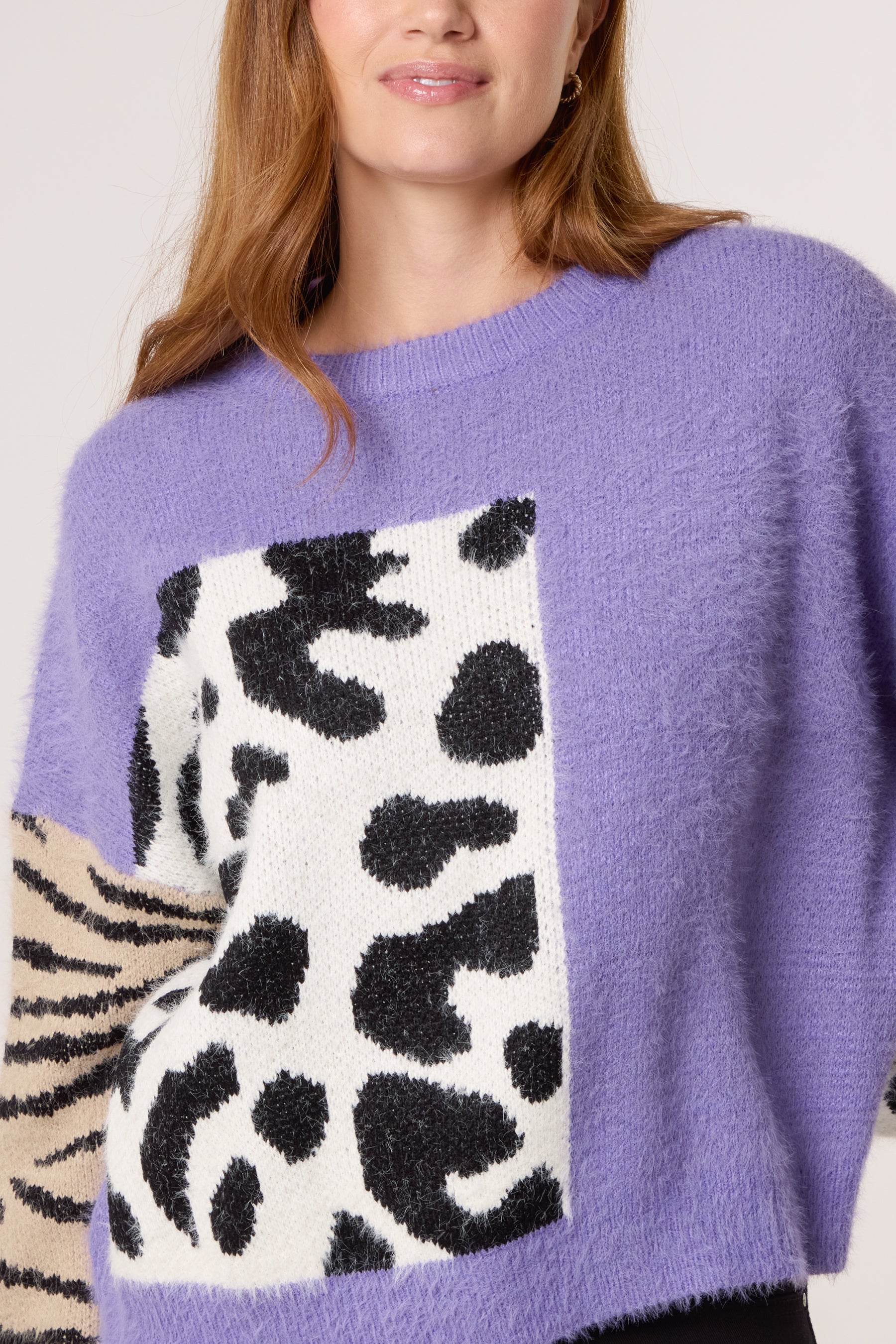 Multi Animal Design Knit Jumper