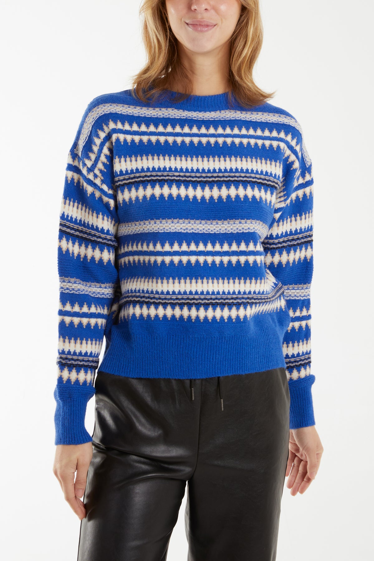 Aztec Rib Detail Crew Jumper
