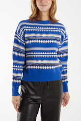 Aztec Rib Detail Crew Jumper