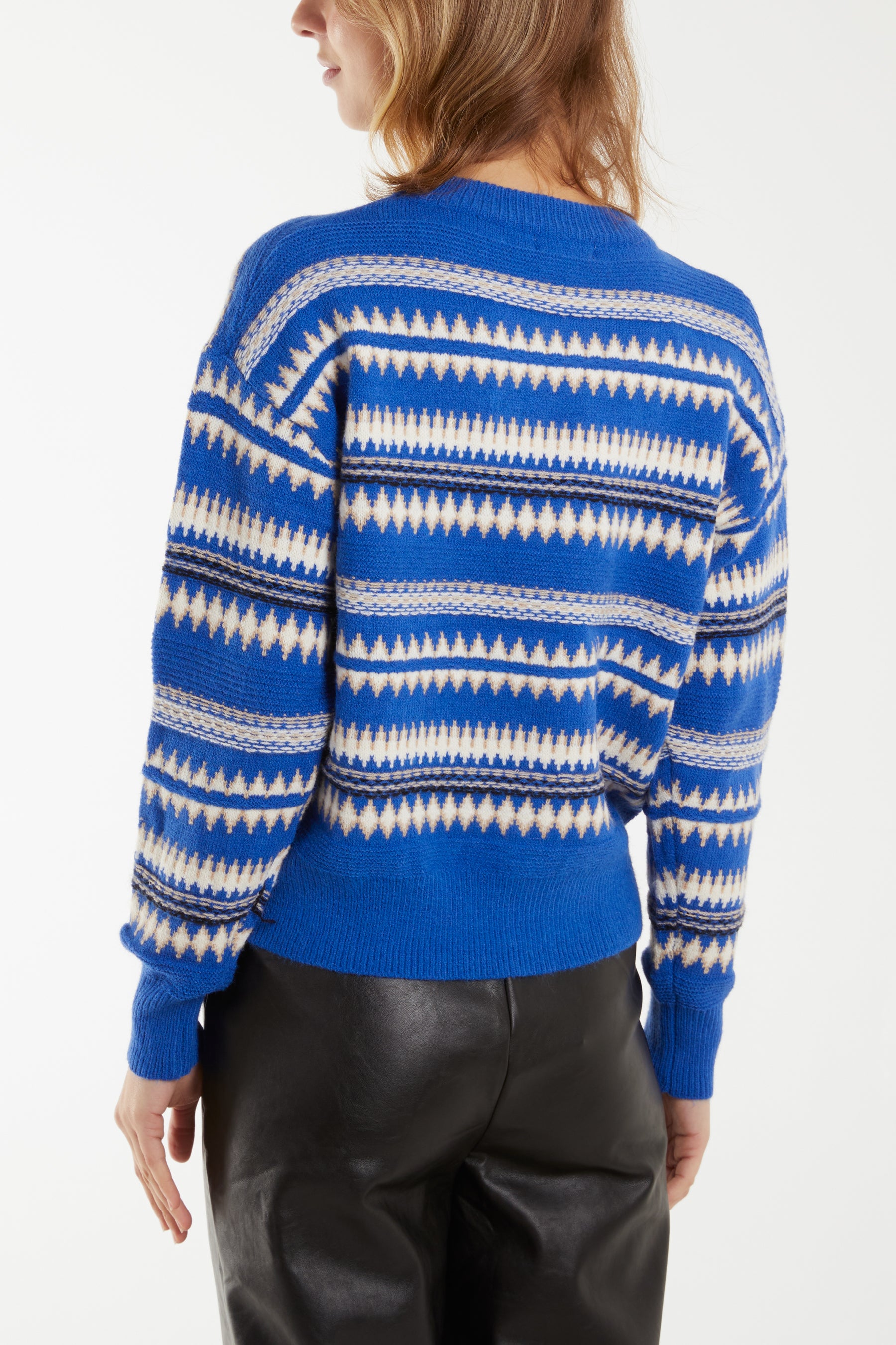 Aztec Rib Detail Crew Jumper