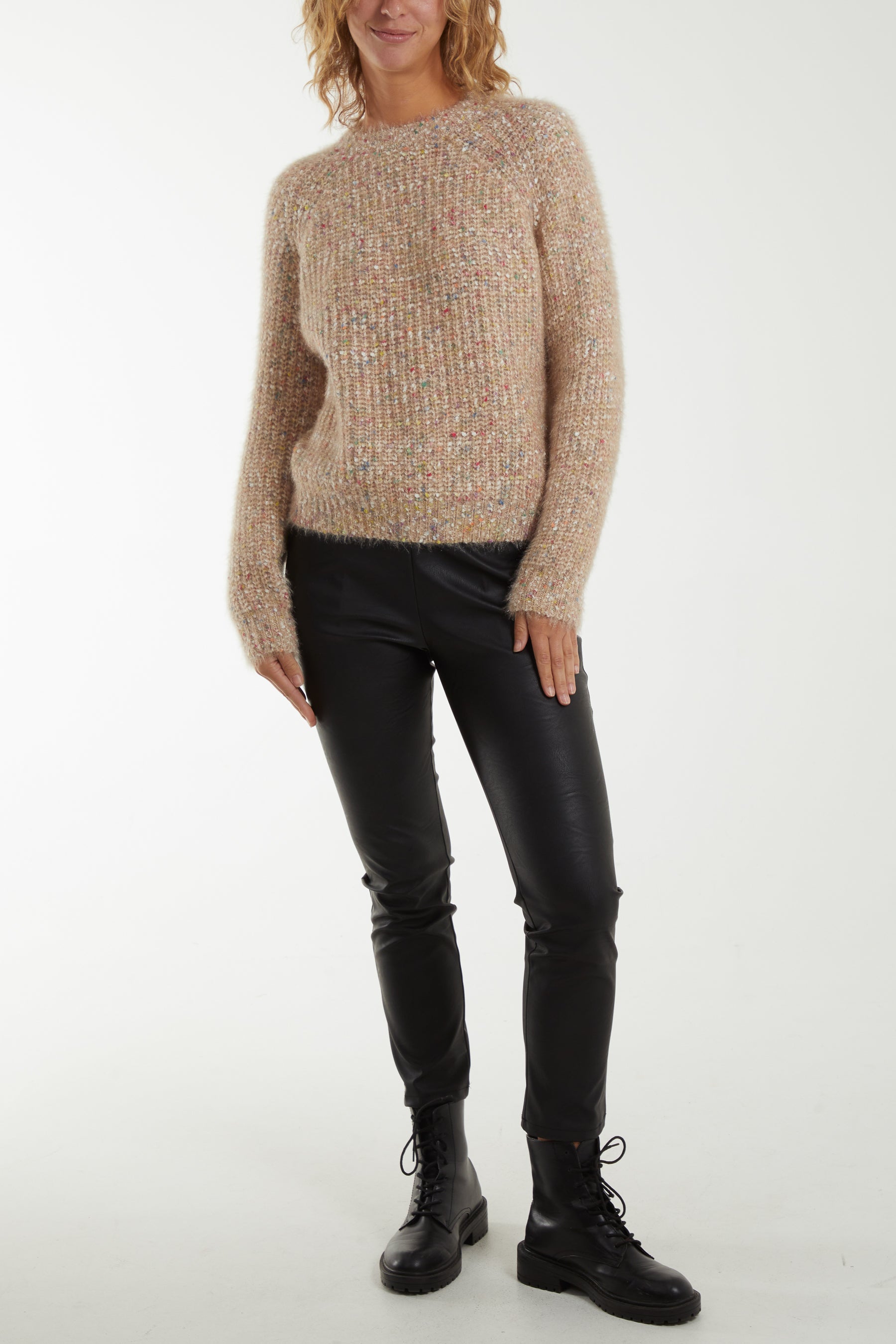 Space Dye Fluffy Knit Jumper