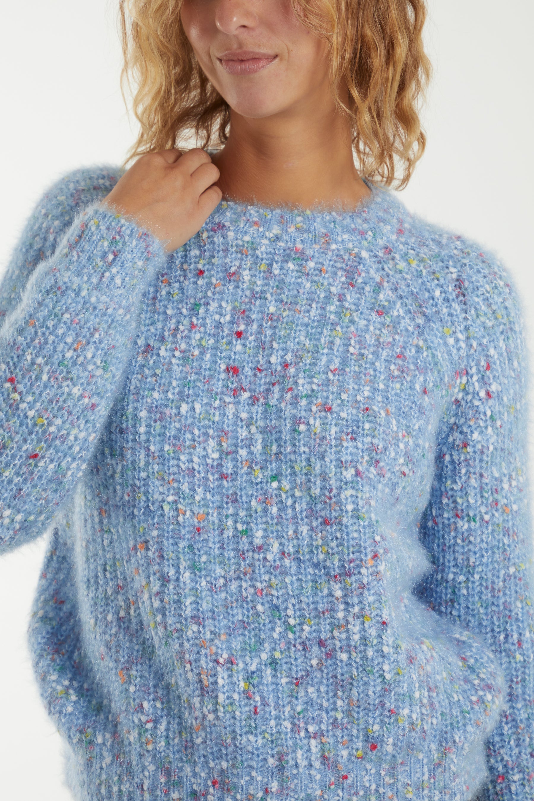 Space Dye Fluffy Knit Jumper