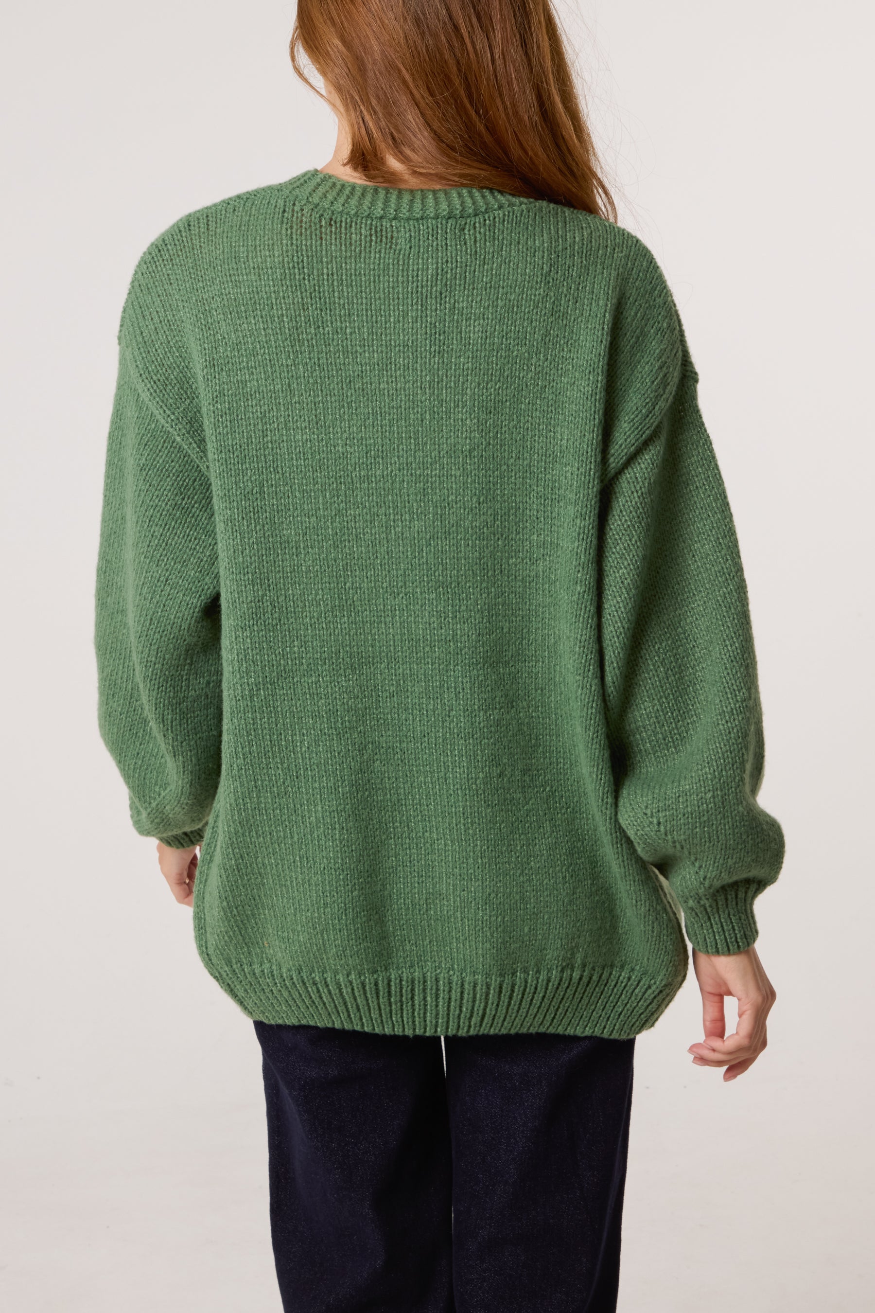 Flocking Daisy Open Knit Cardigan