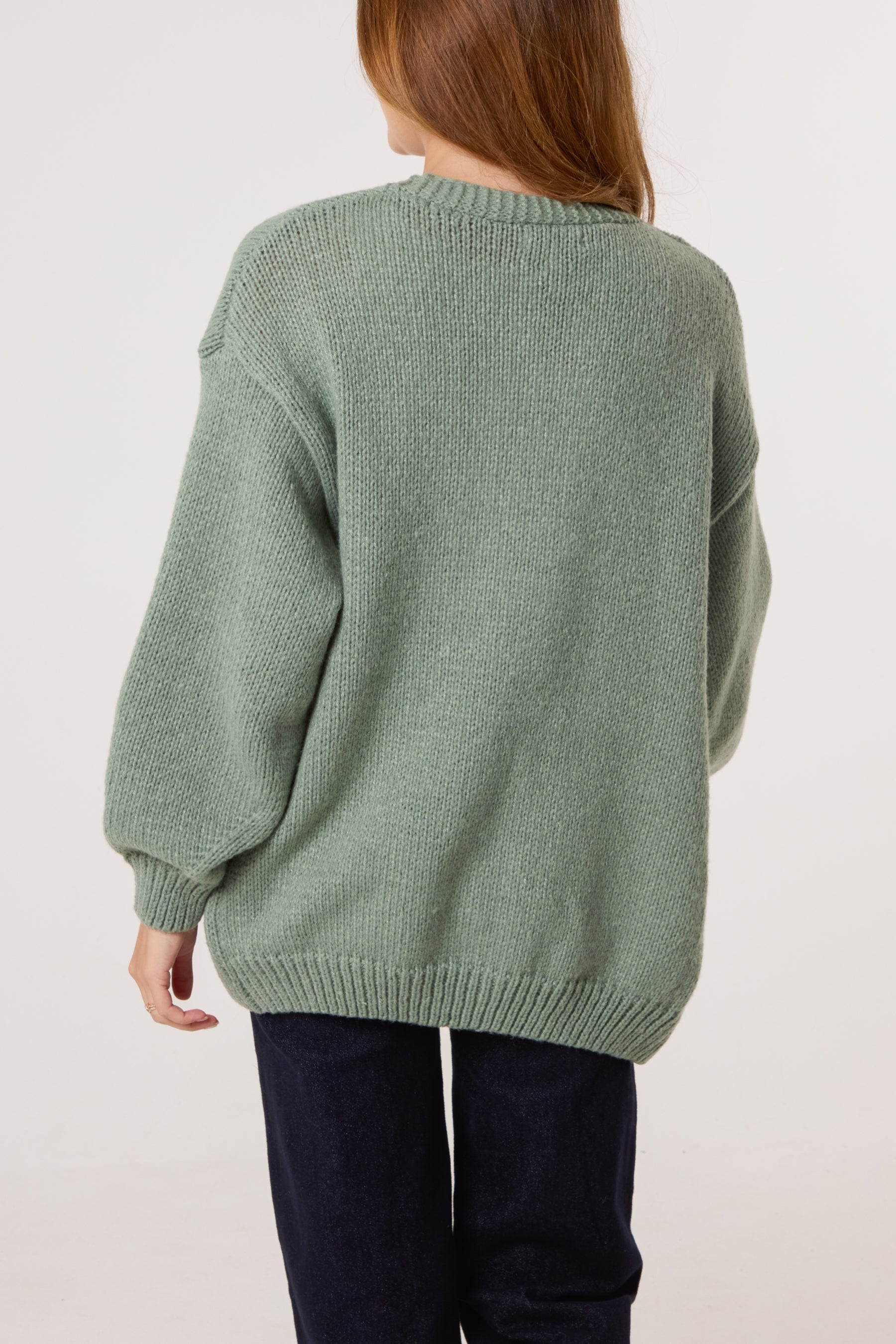 Flocking Daisy Open Knit Cardigan