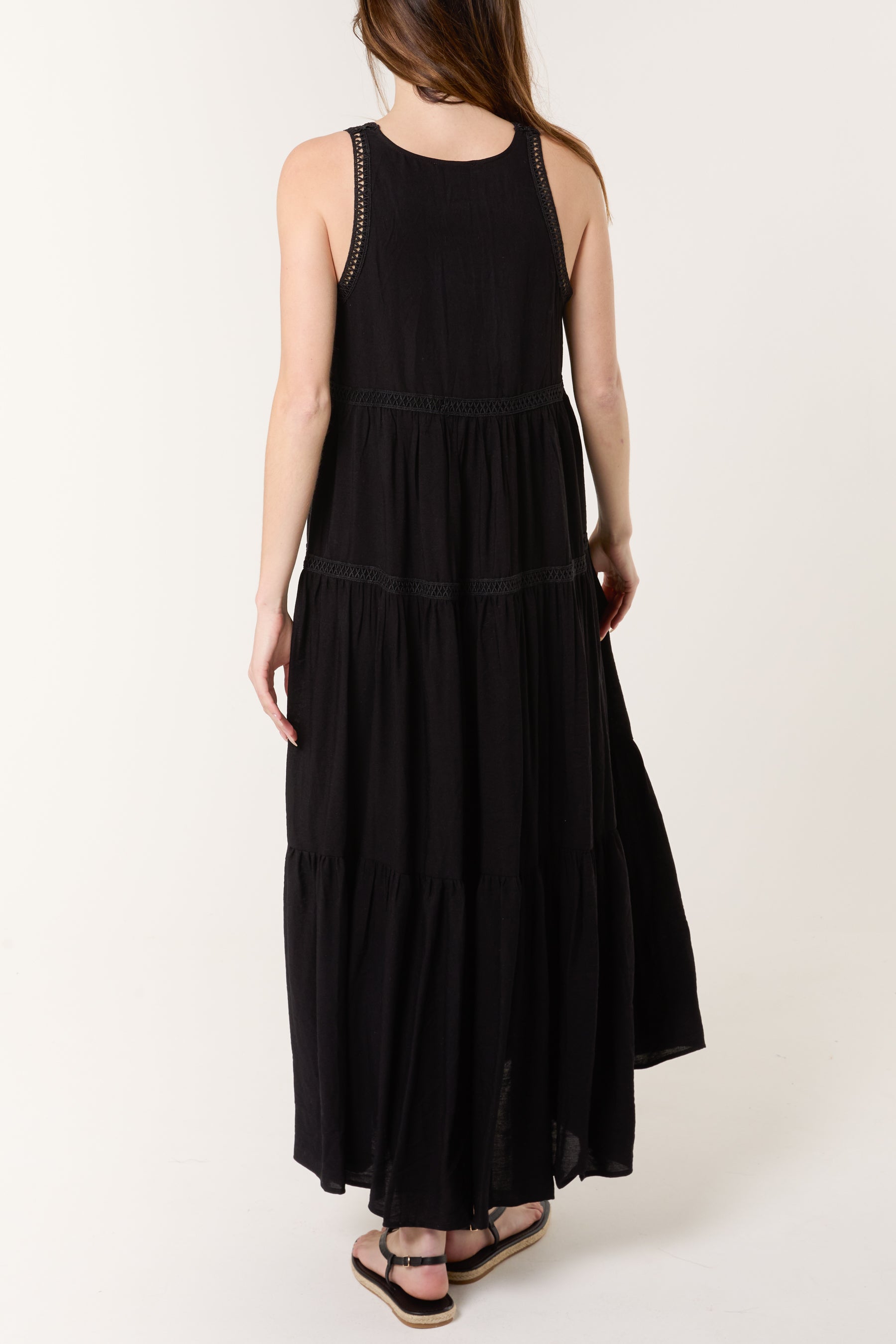 Tiered Grecian Maxi Dress
