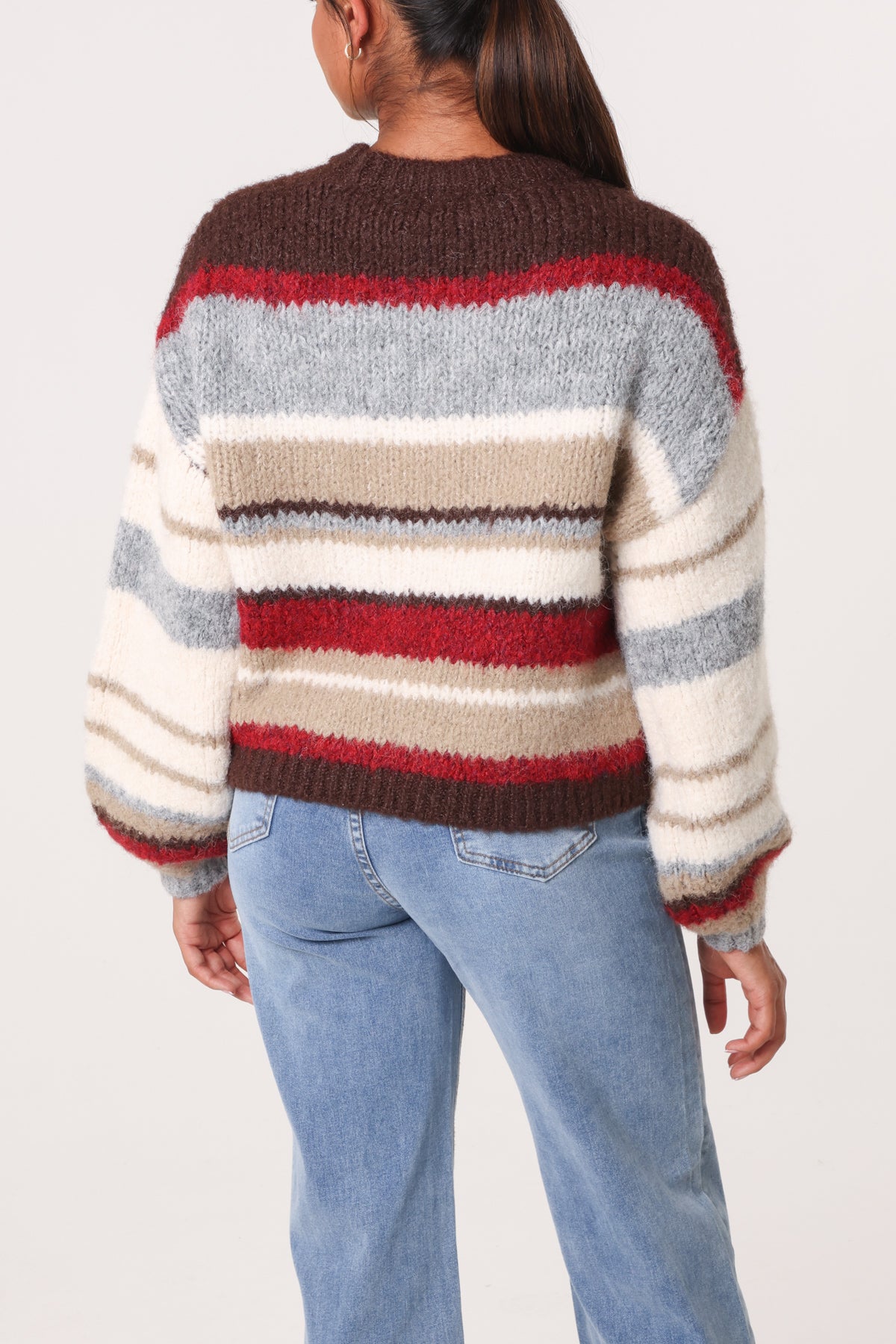 Colourful Striped Knitted Jumper