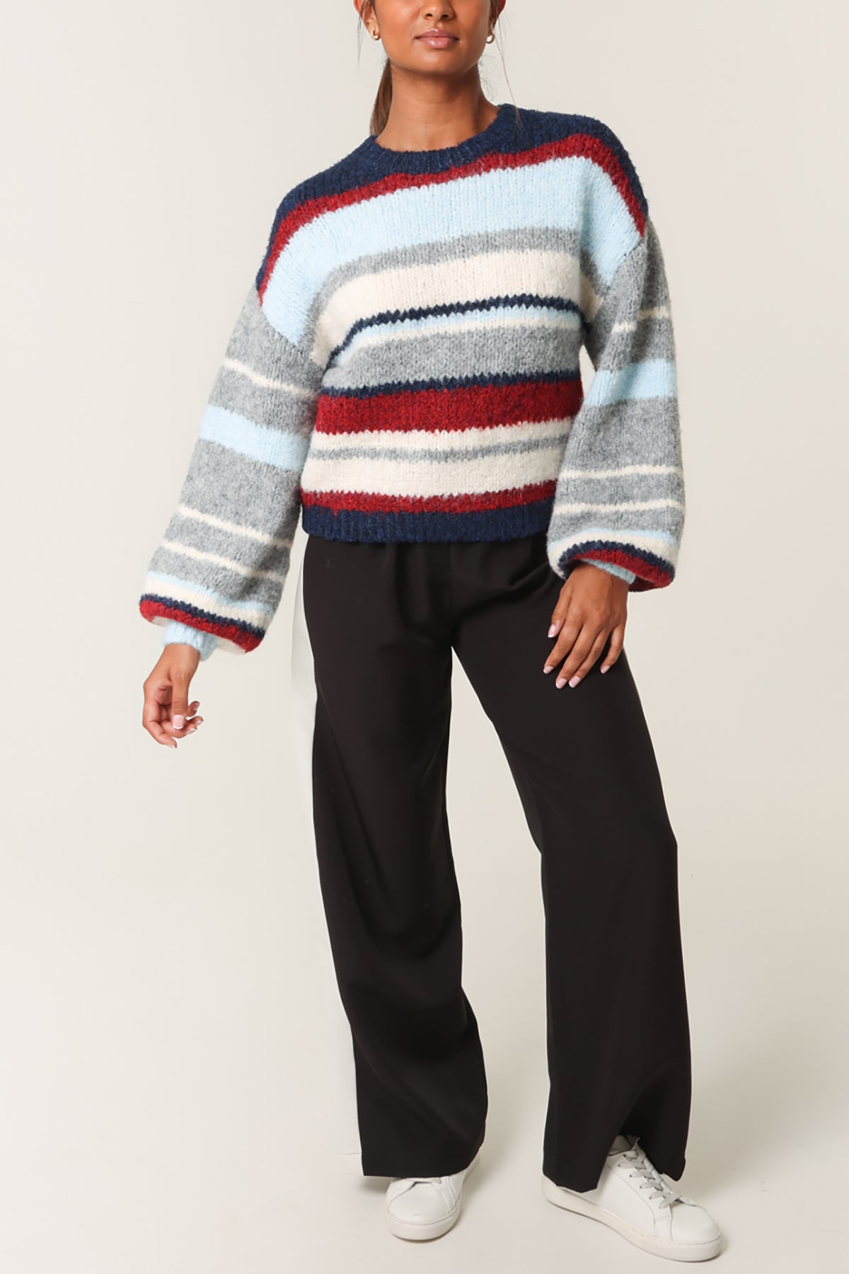 Colourful Striped Knitted Jumper