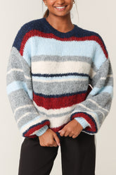 Colourful Striped Knitted Jumper
