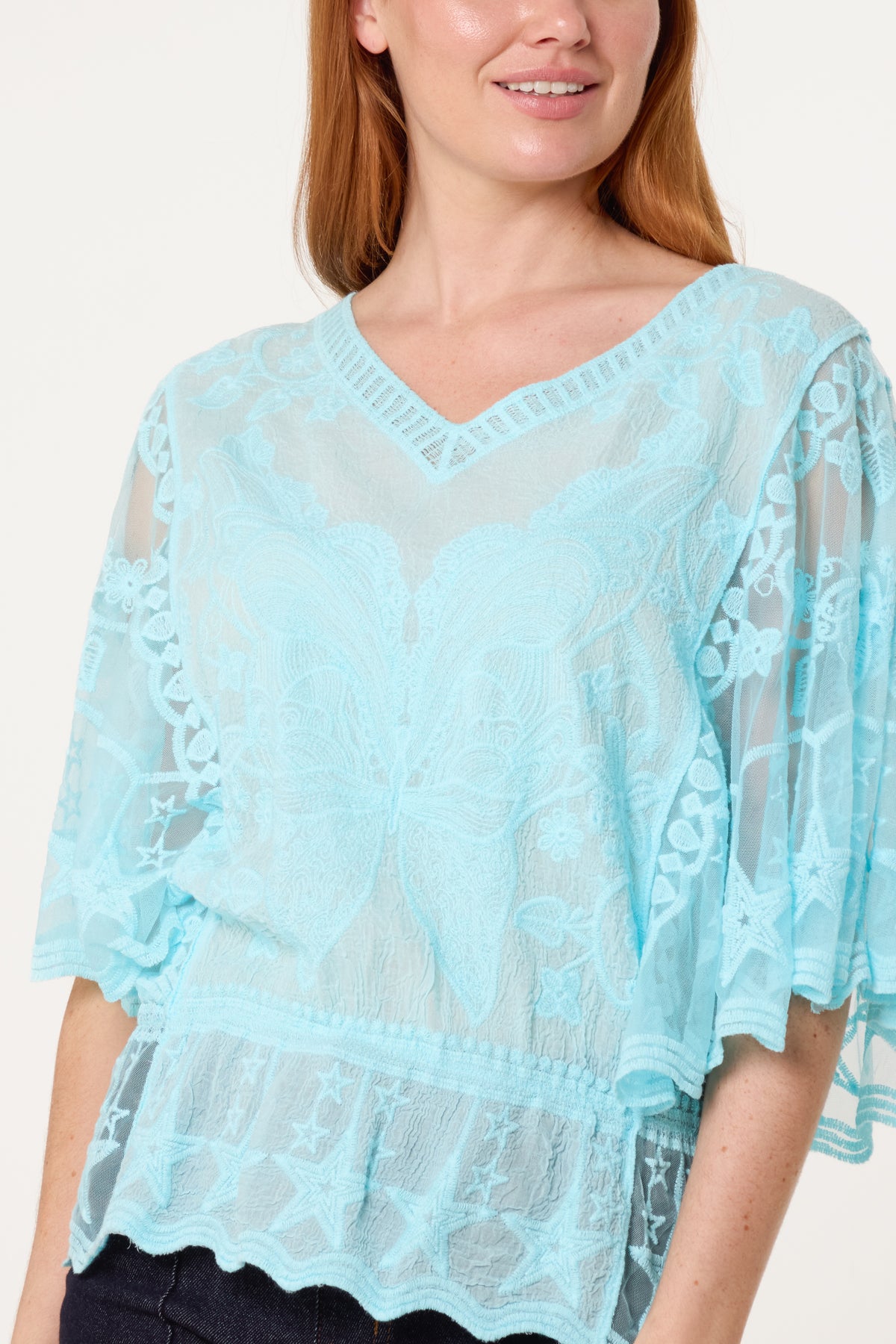 Lace Butterfly & Star Blouse