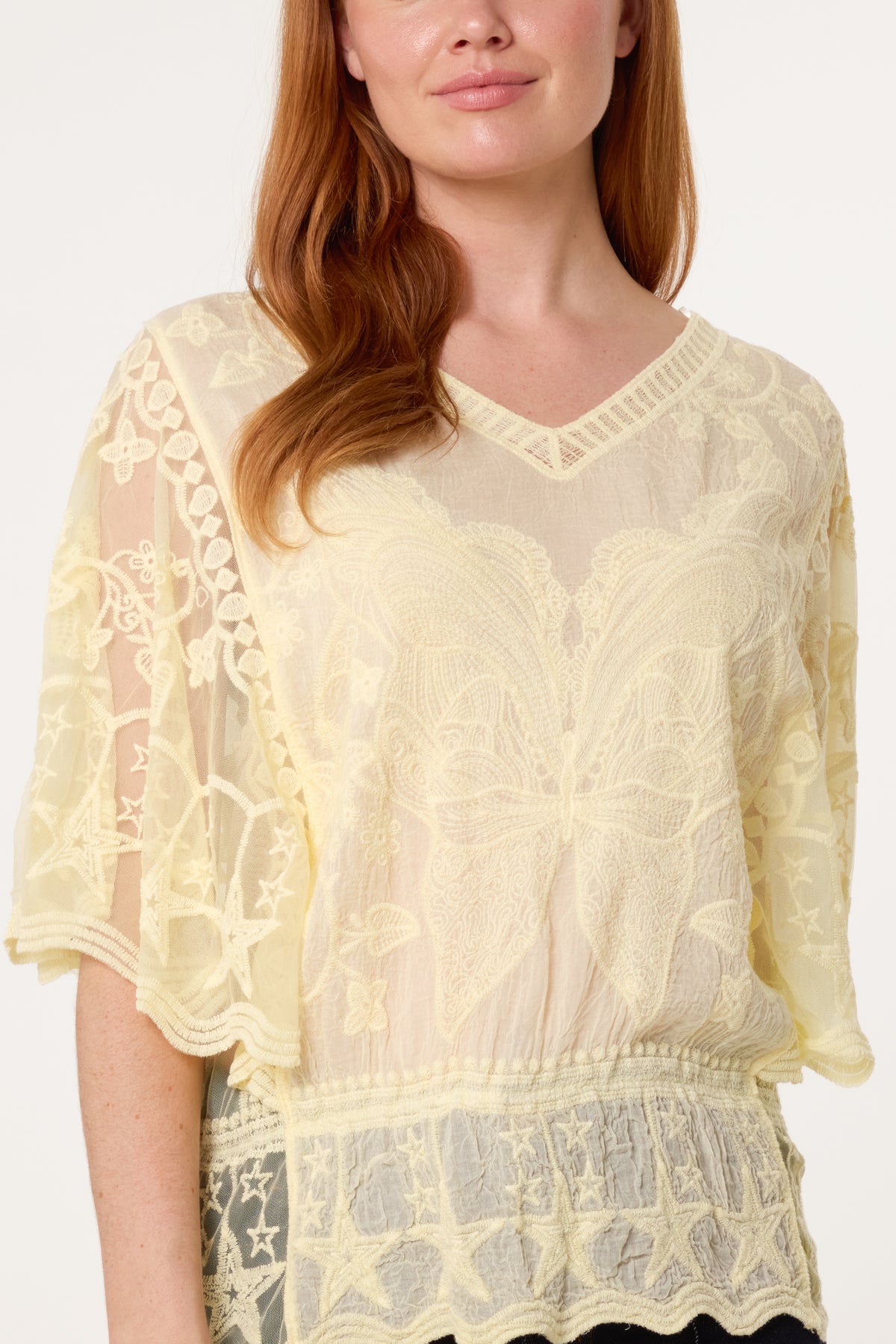 Lace Butterfly & Star Blouse