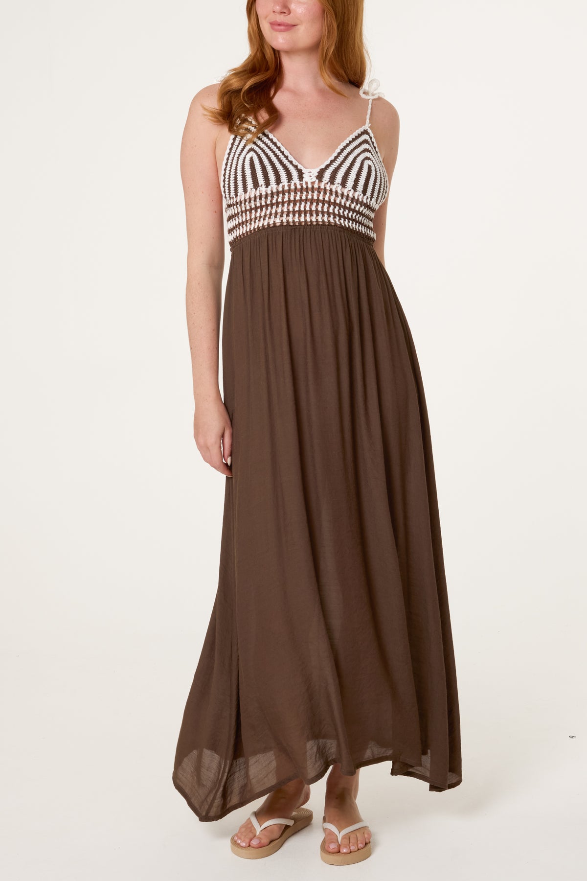 Crochet Detail Maxi Dress