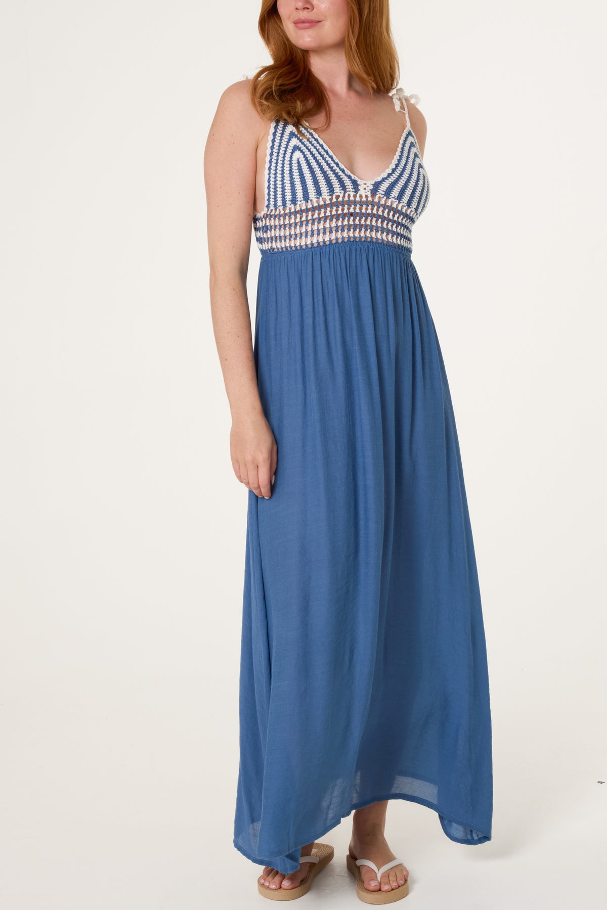 Crochet Detail Maxi Dress