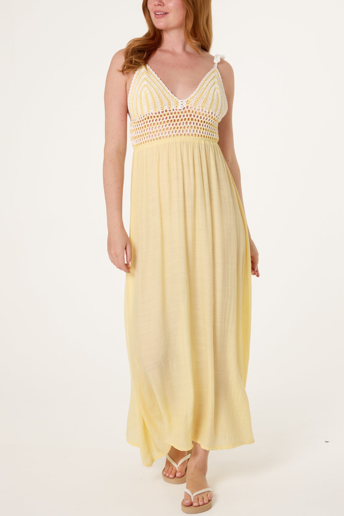 Crochet Detail Maxi Dress
