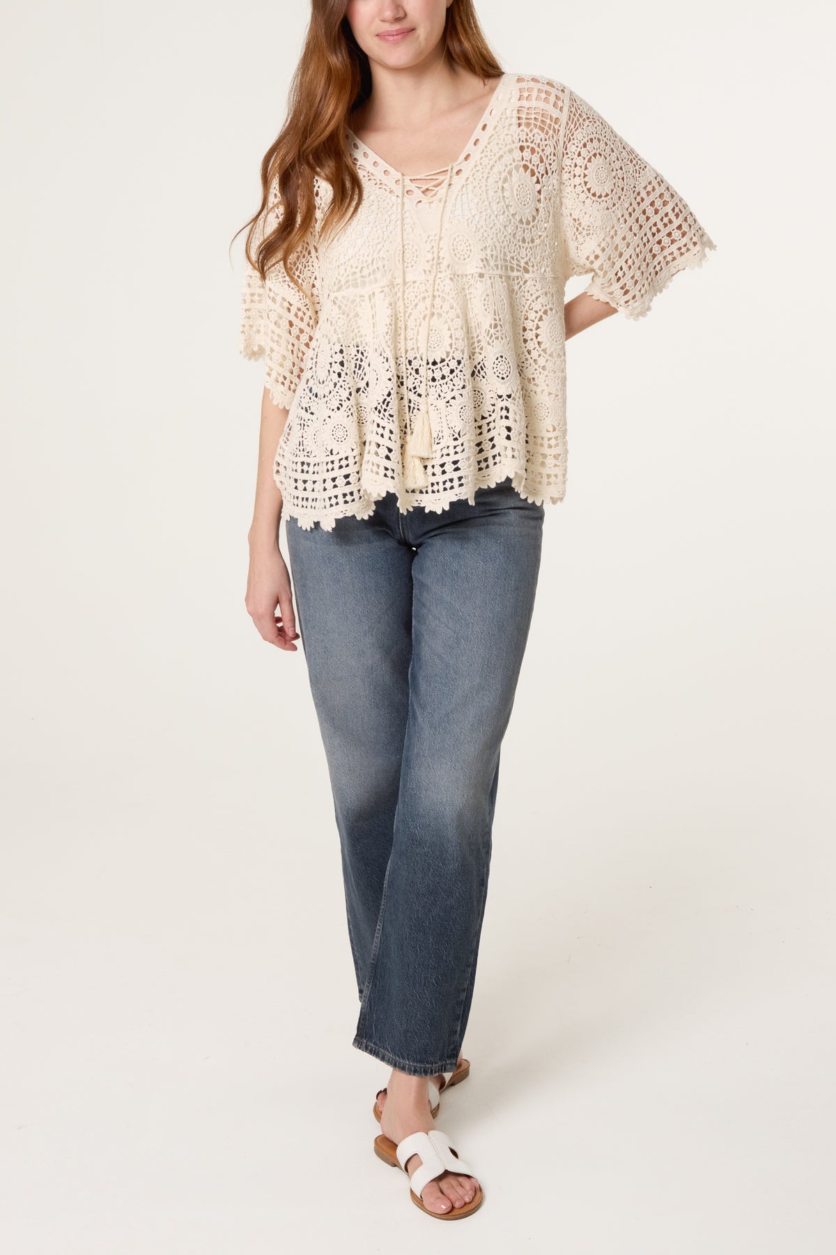 Crochet Tassel Kimono Top