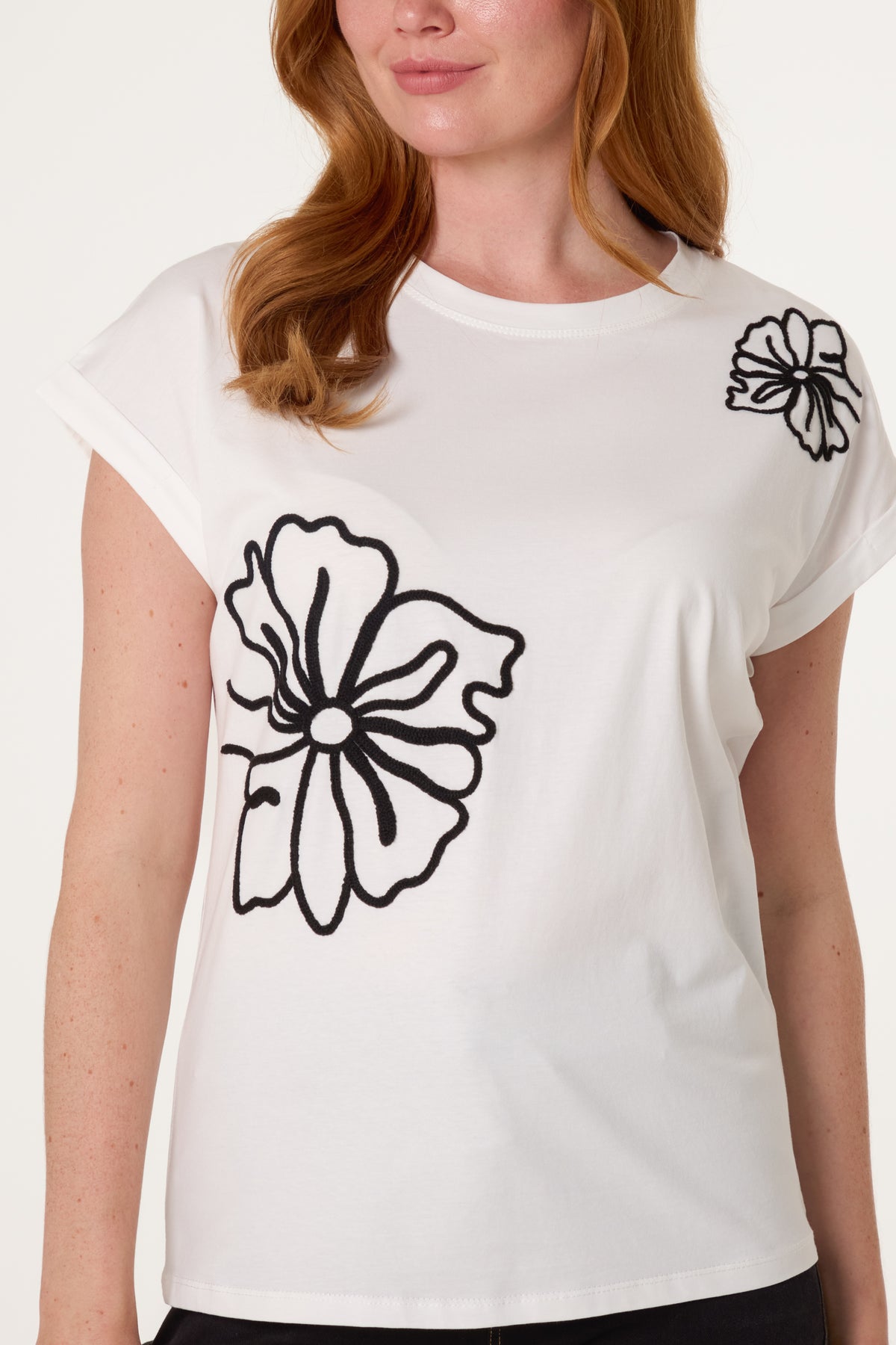 Flower Embroidery T-Shirt