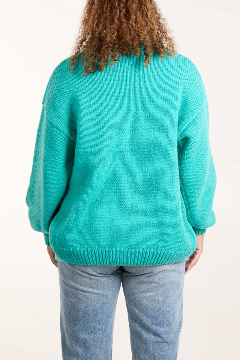 Flocking Daisy Flower Knit Cardigan