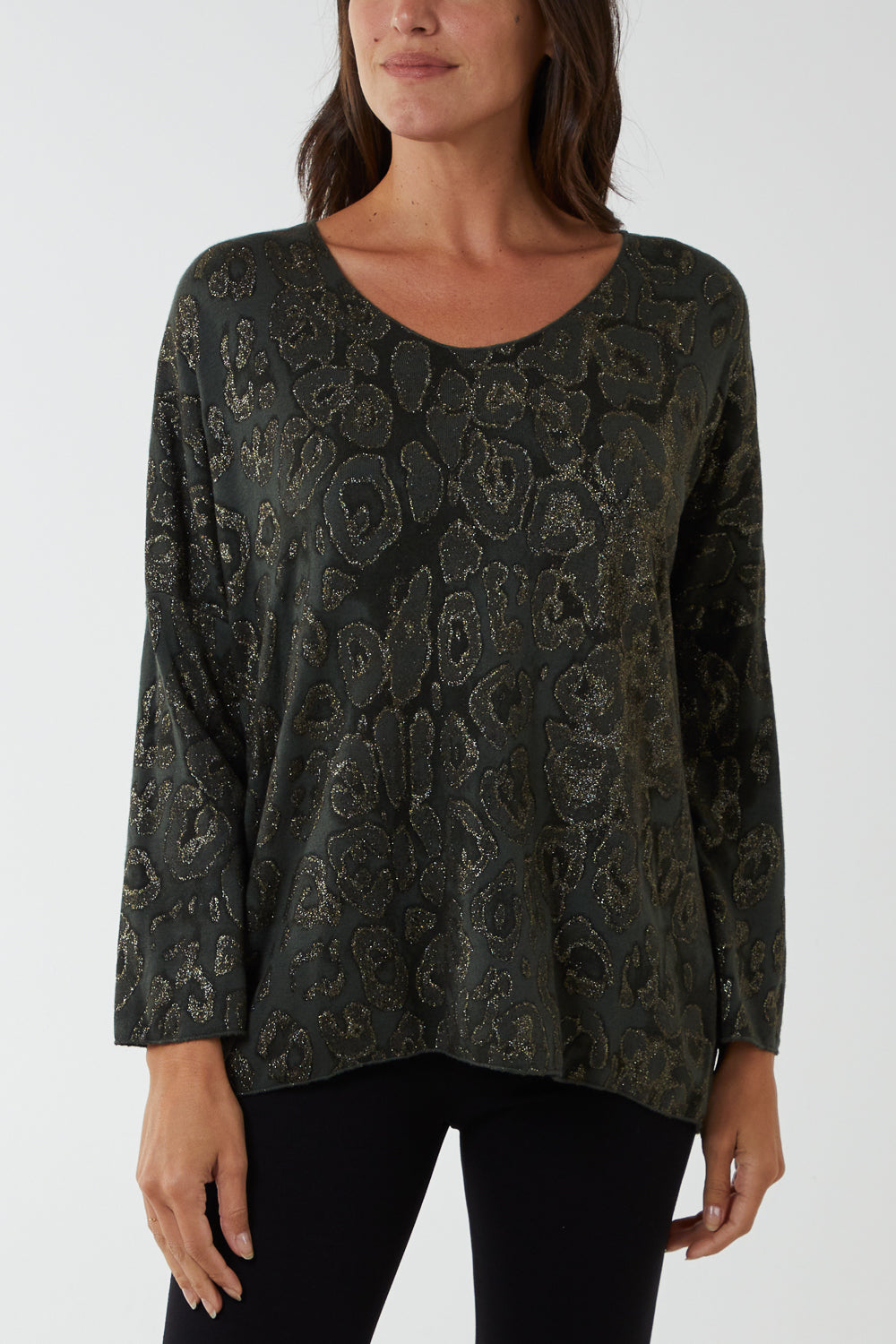 Shimmer Animal Print Top