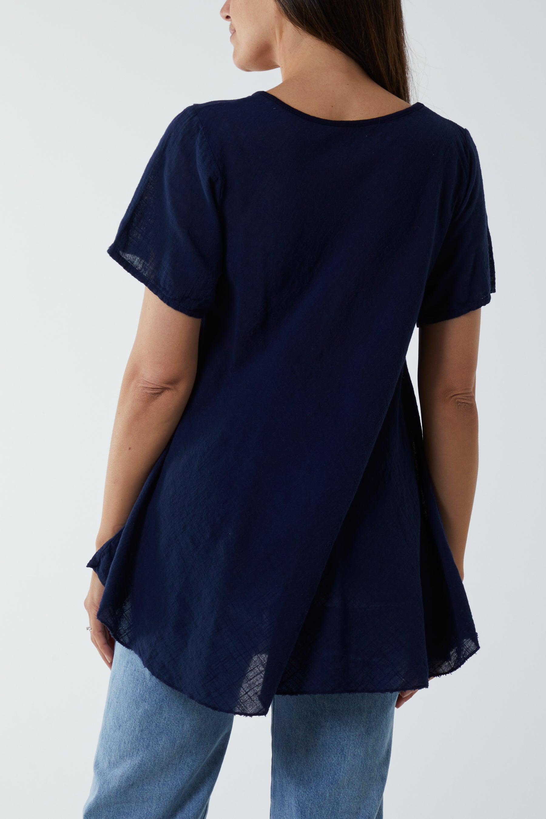 Round Neck Short Sleeve Cotton T-Shirt