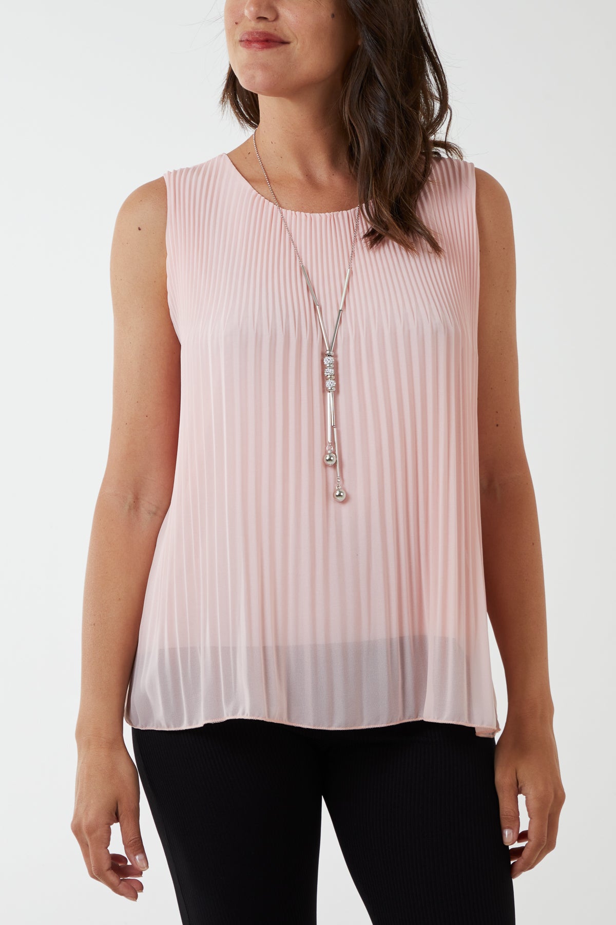 Pleated Necklace Vest