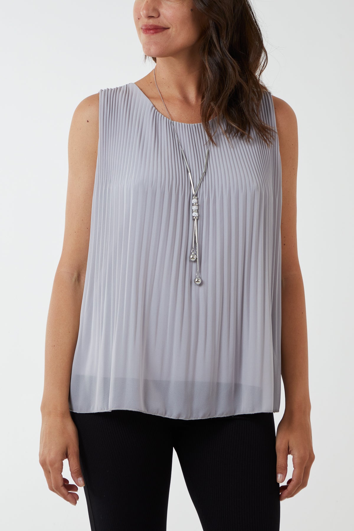 Pleated Necklace Vest
