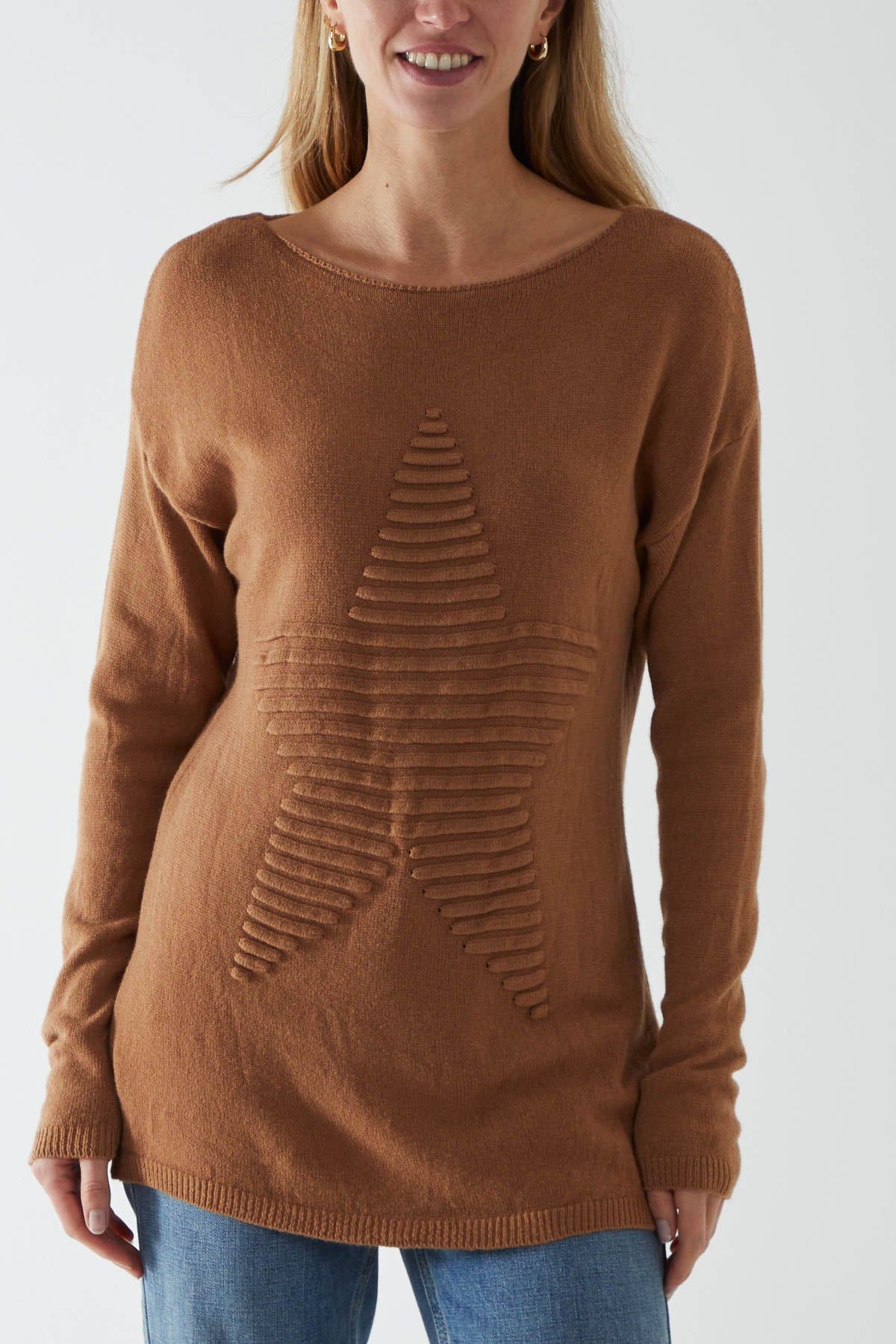Ribbed Star Jumper