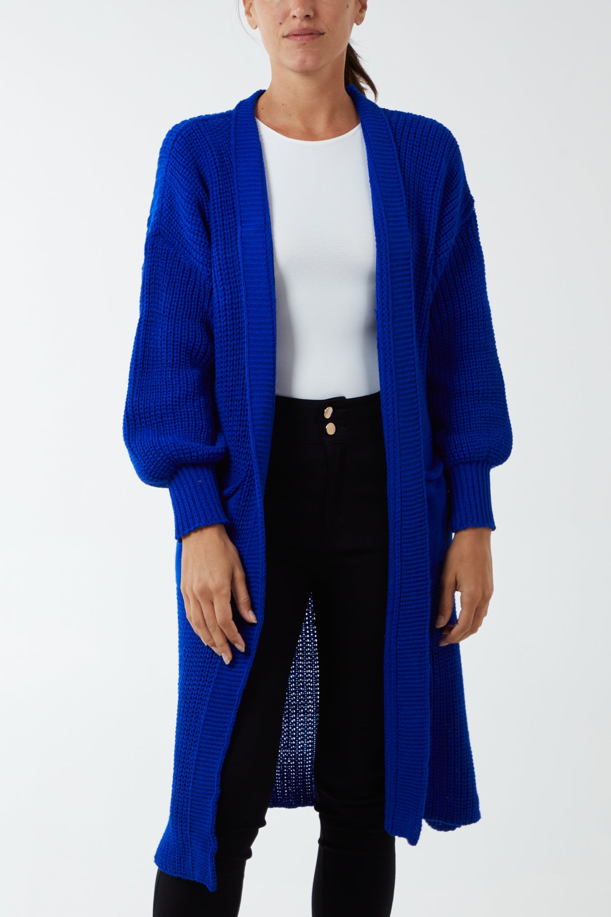 Edge To Edge Knitted Long Cardigan