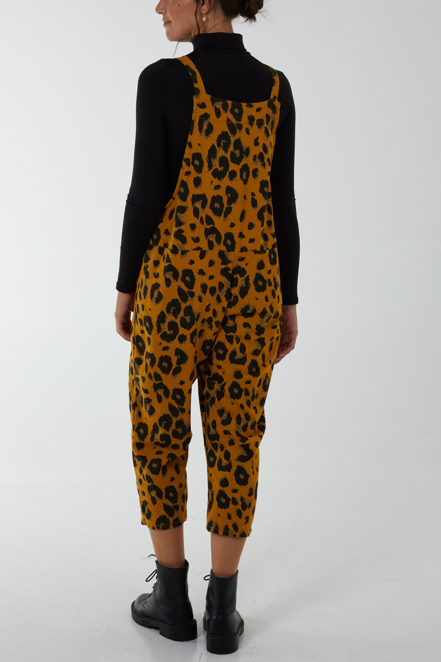 Leopard Print Dungarees