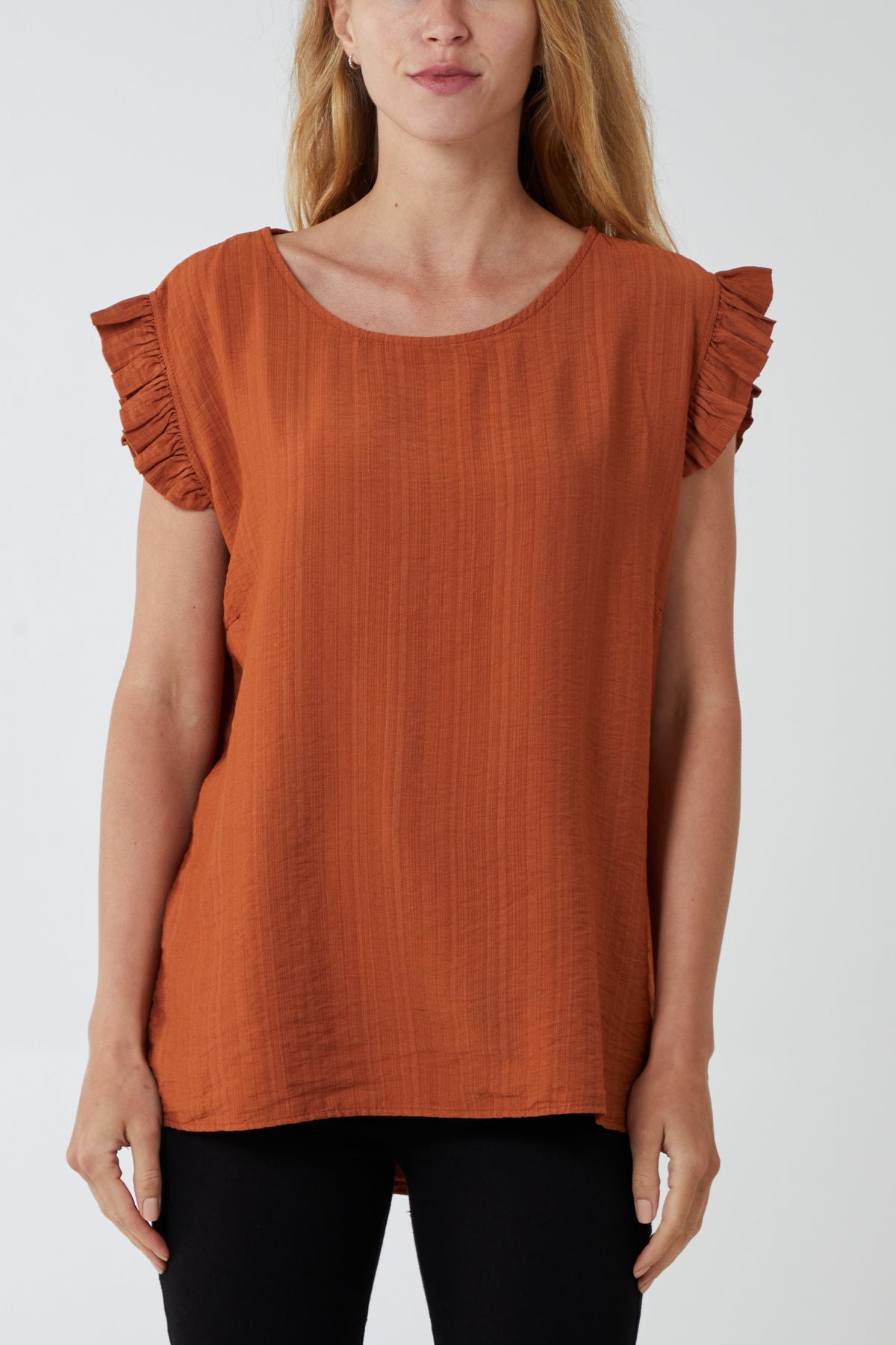 Linen Look Top Back Button