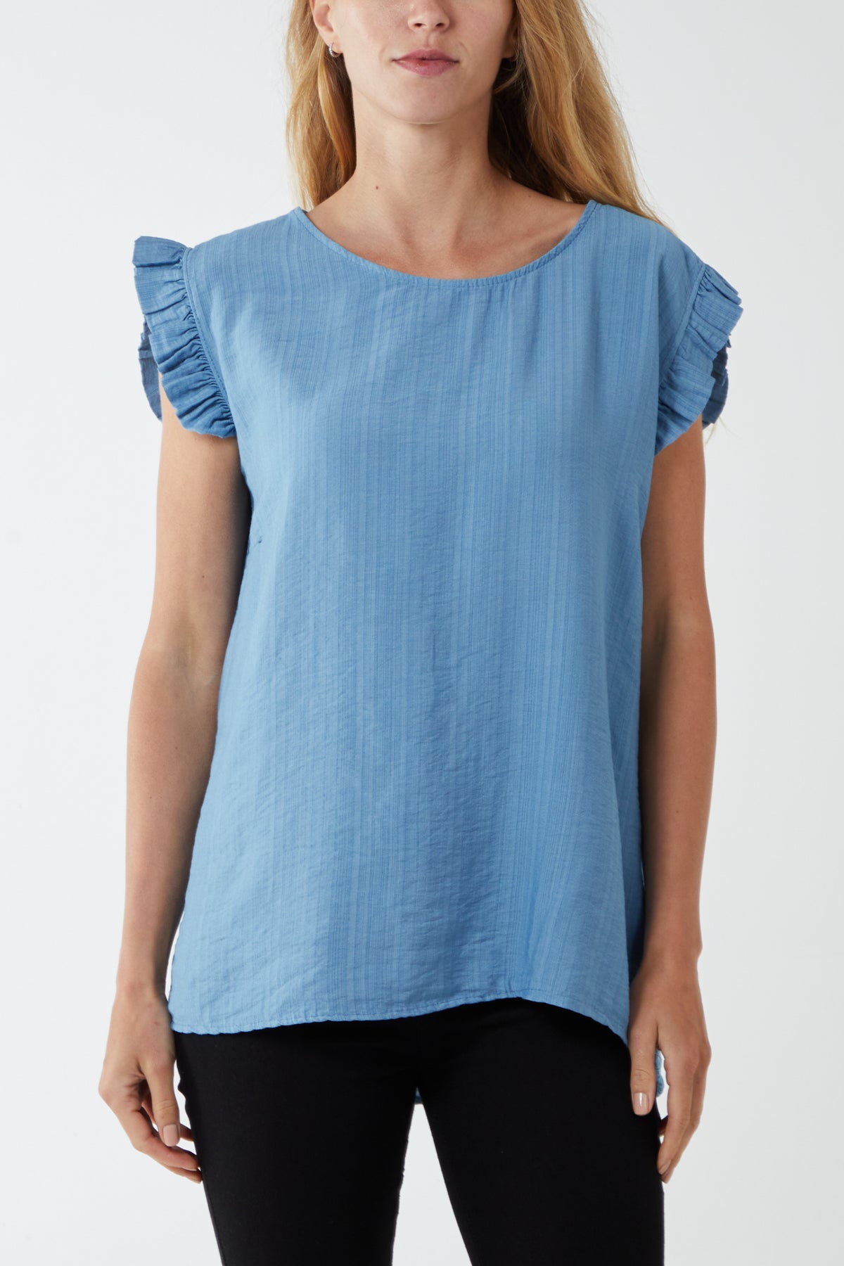 Linen Look Top Back Button