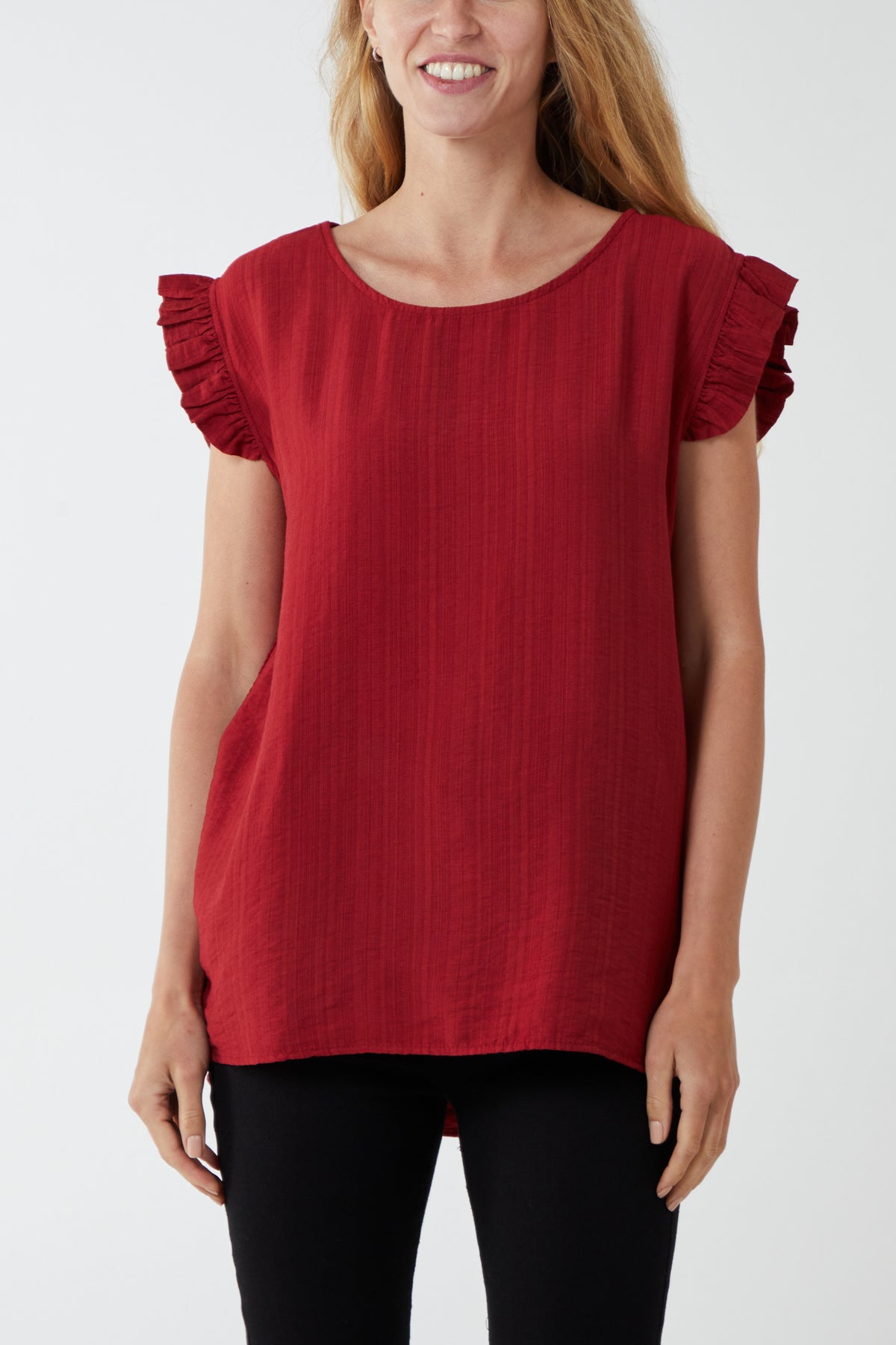 Linen Look Top Back Button