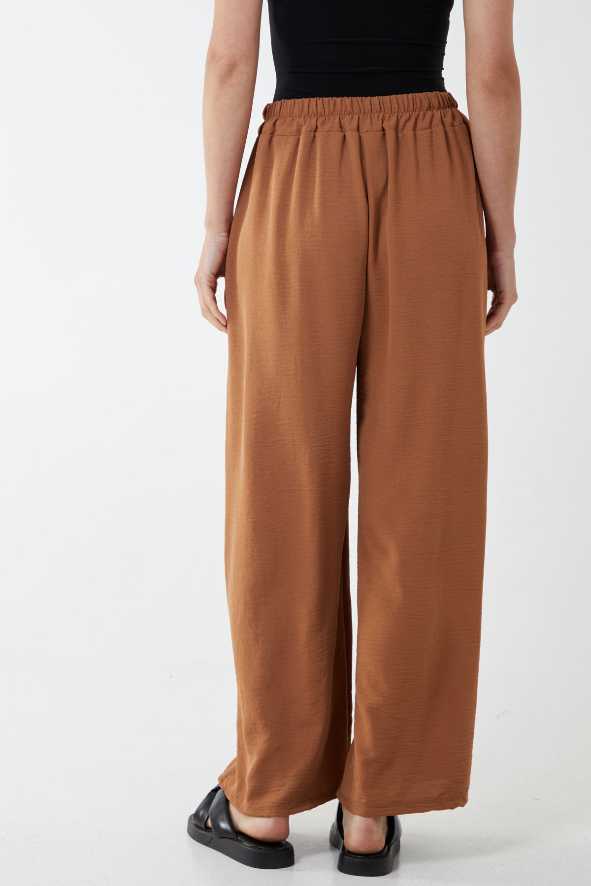 Drawstring Viscose Crepe Trouser