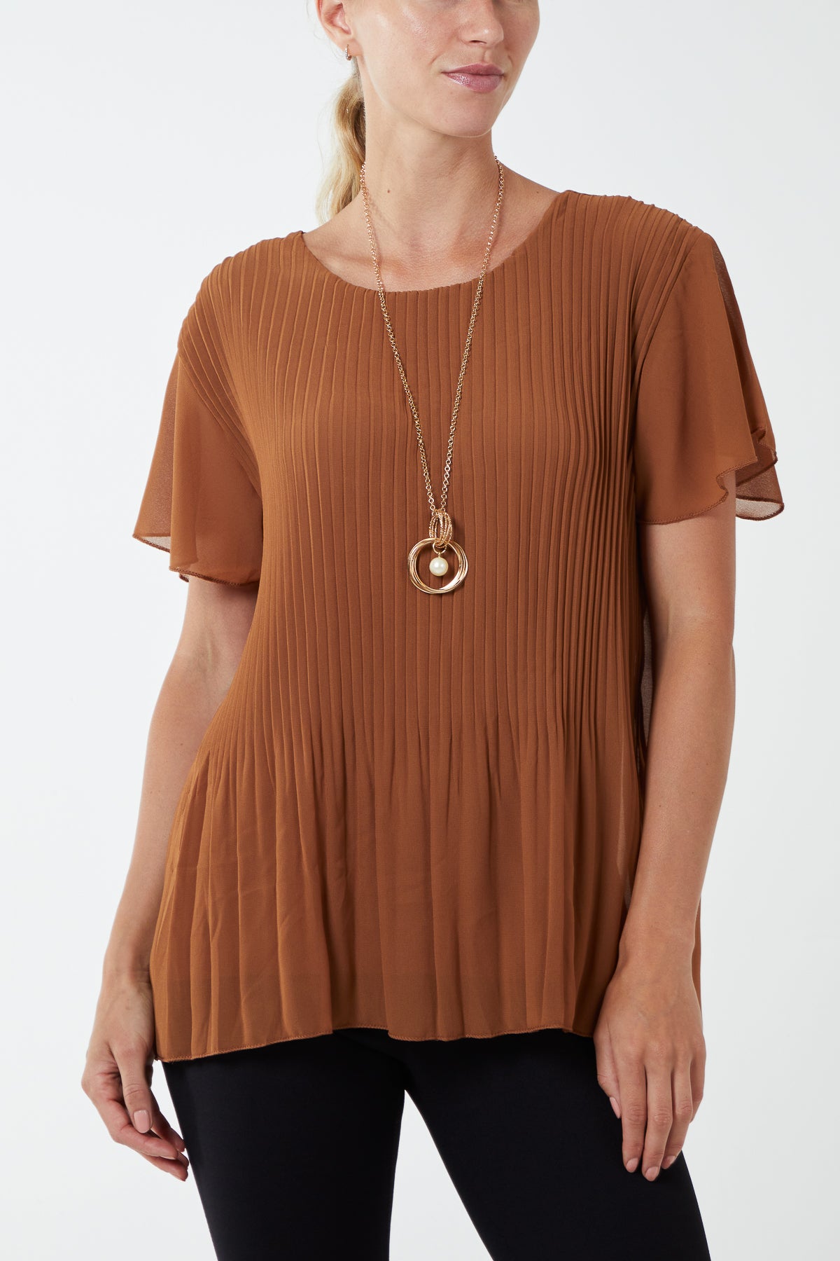 Necklace Pleated Top