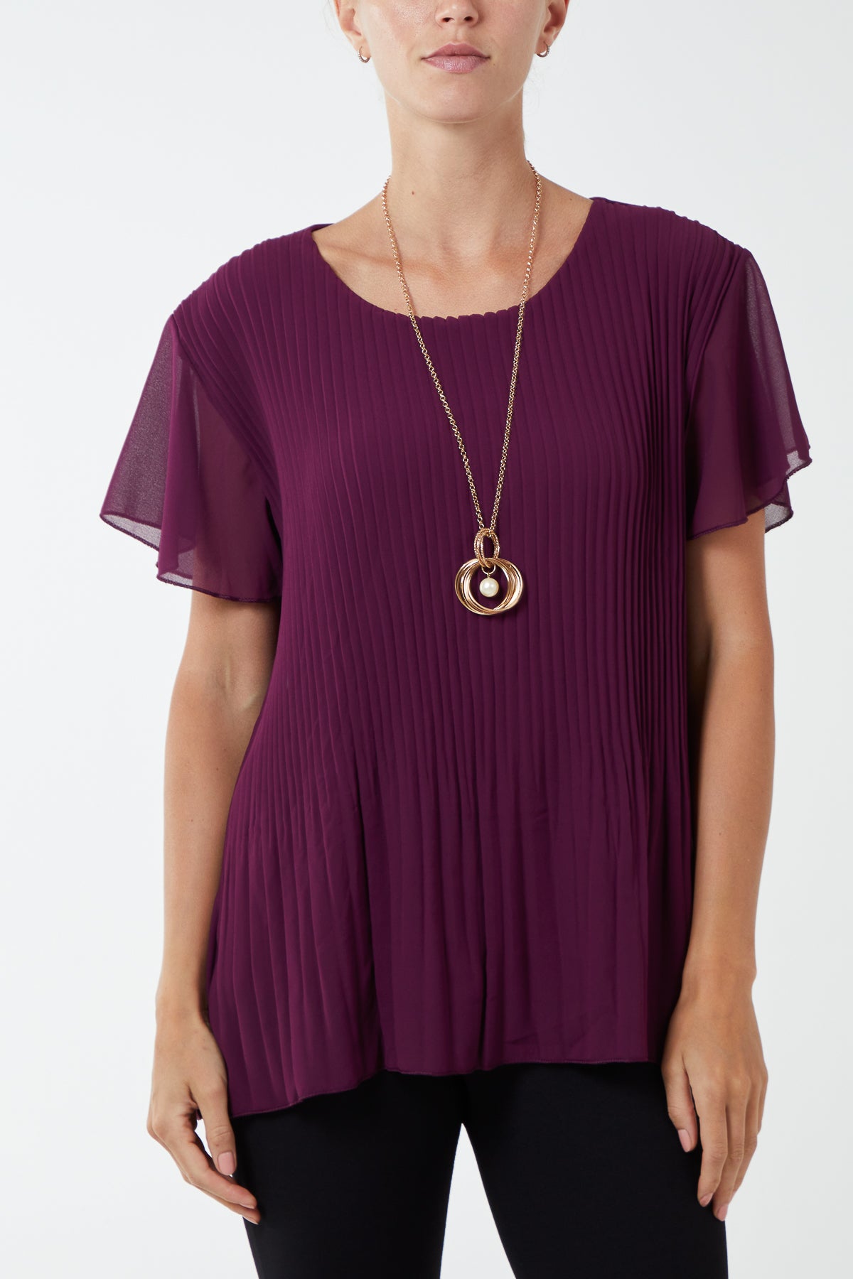 Necklace Pleated Top