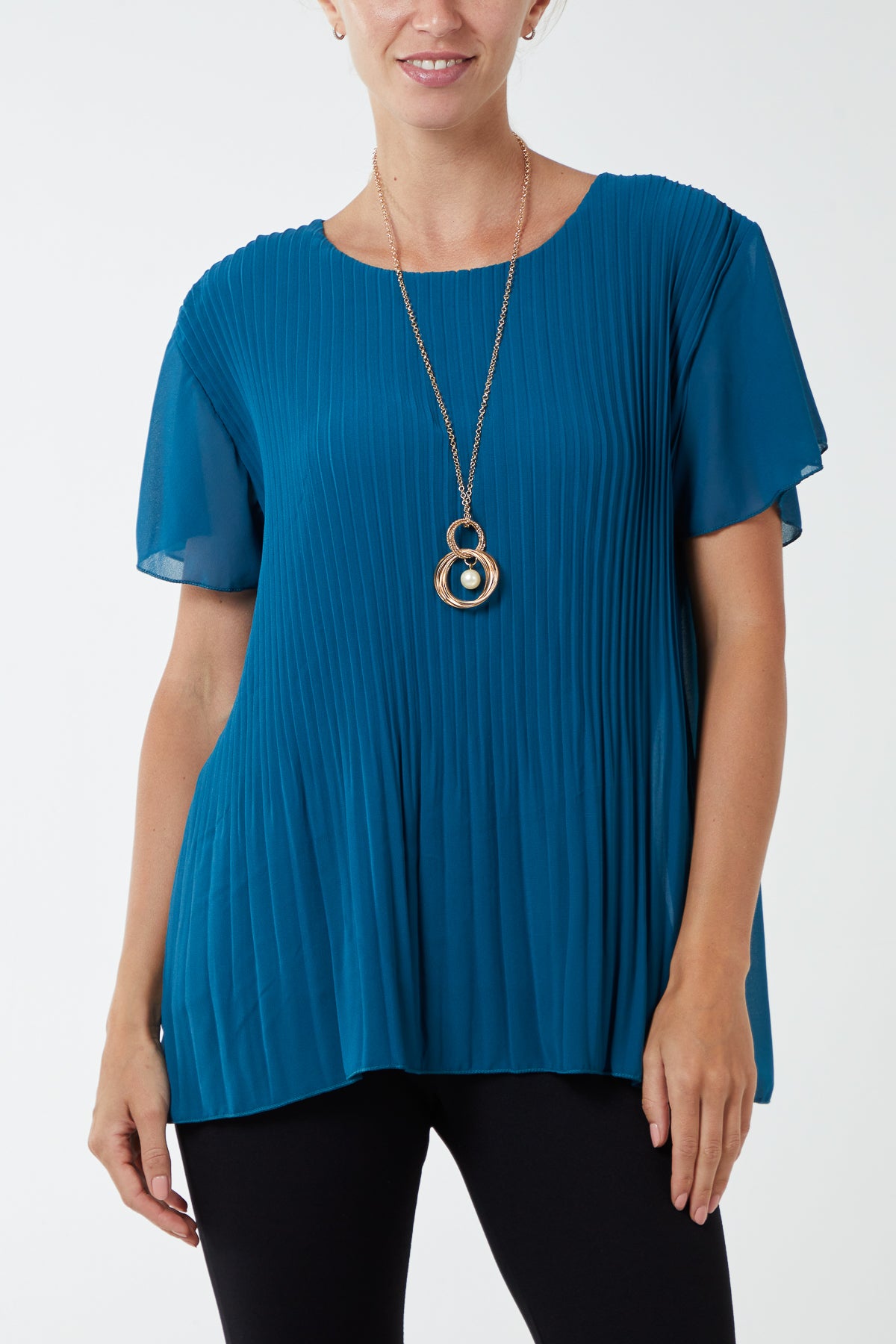 Necklace Pleated Top