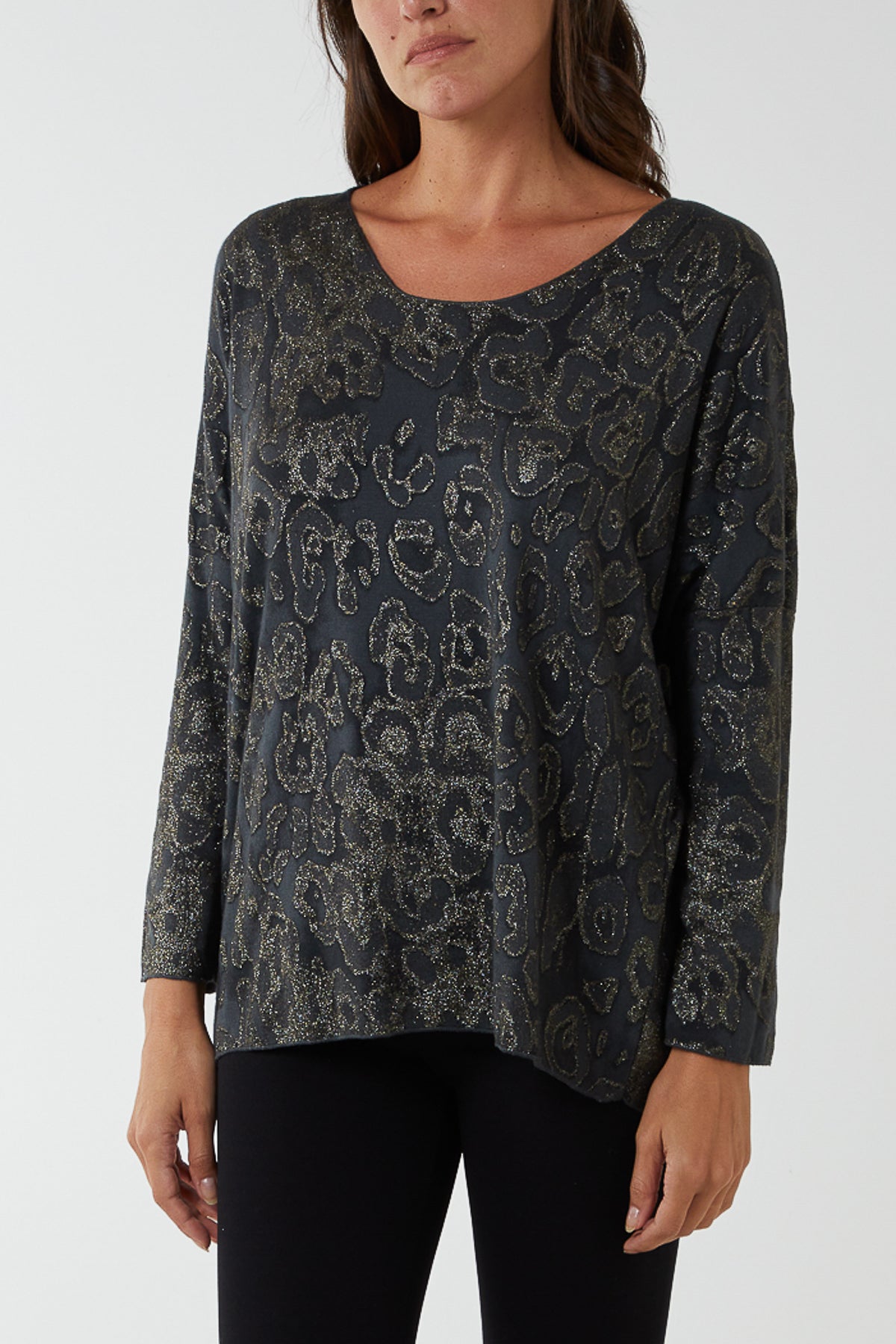 Shimmer Animal Print Top