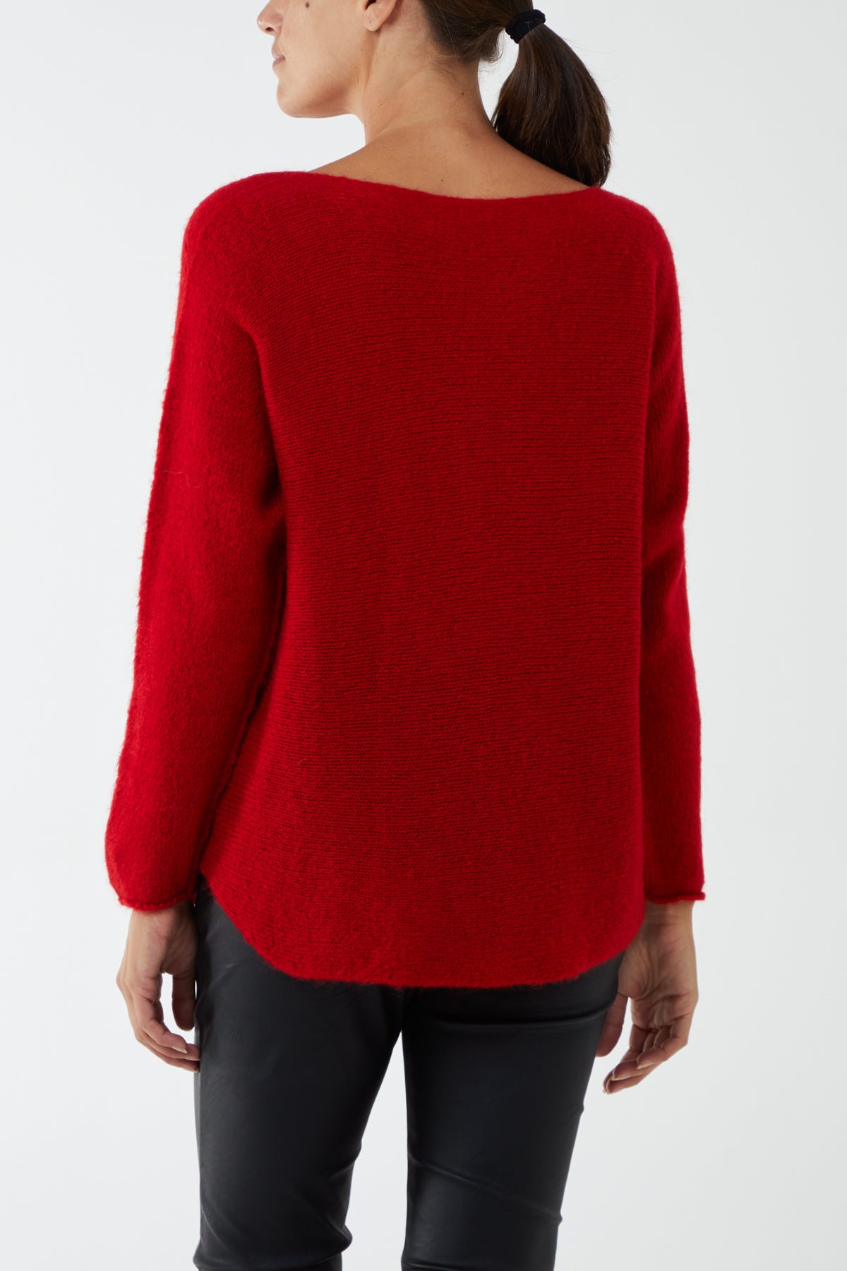 'Rock & Roll' Woven Metallic V-Neck Jumper