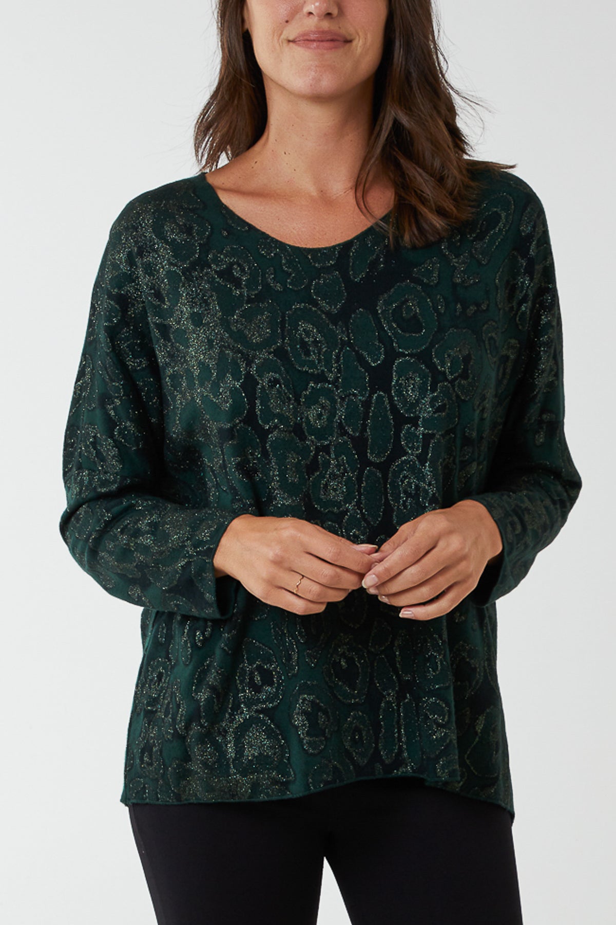 Shimmer Animal Print Top