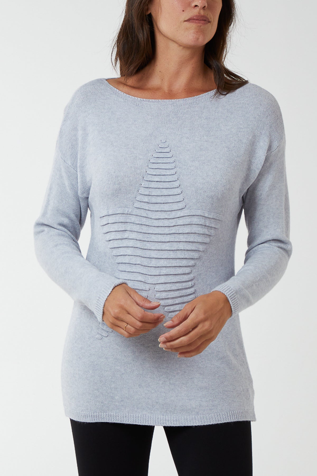 Ribbed Star Jumper