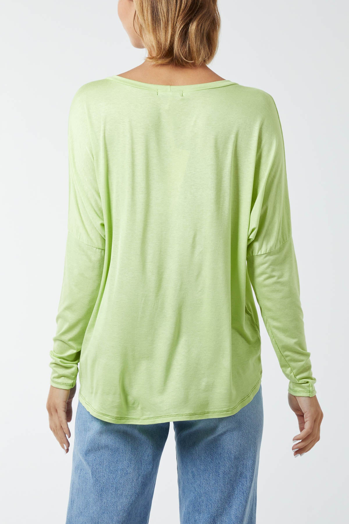 Basic Long Sleeve High Low Top