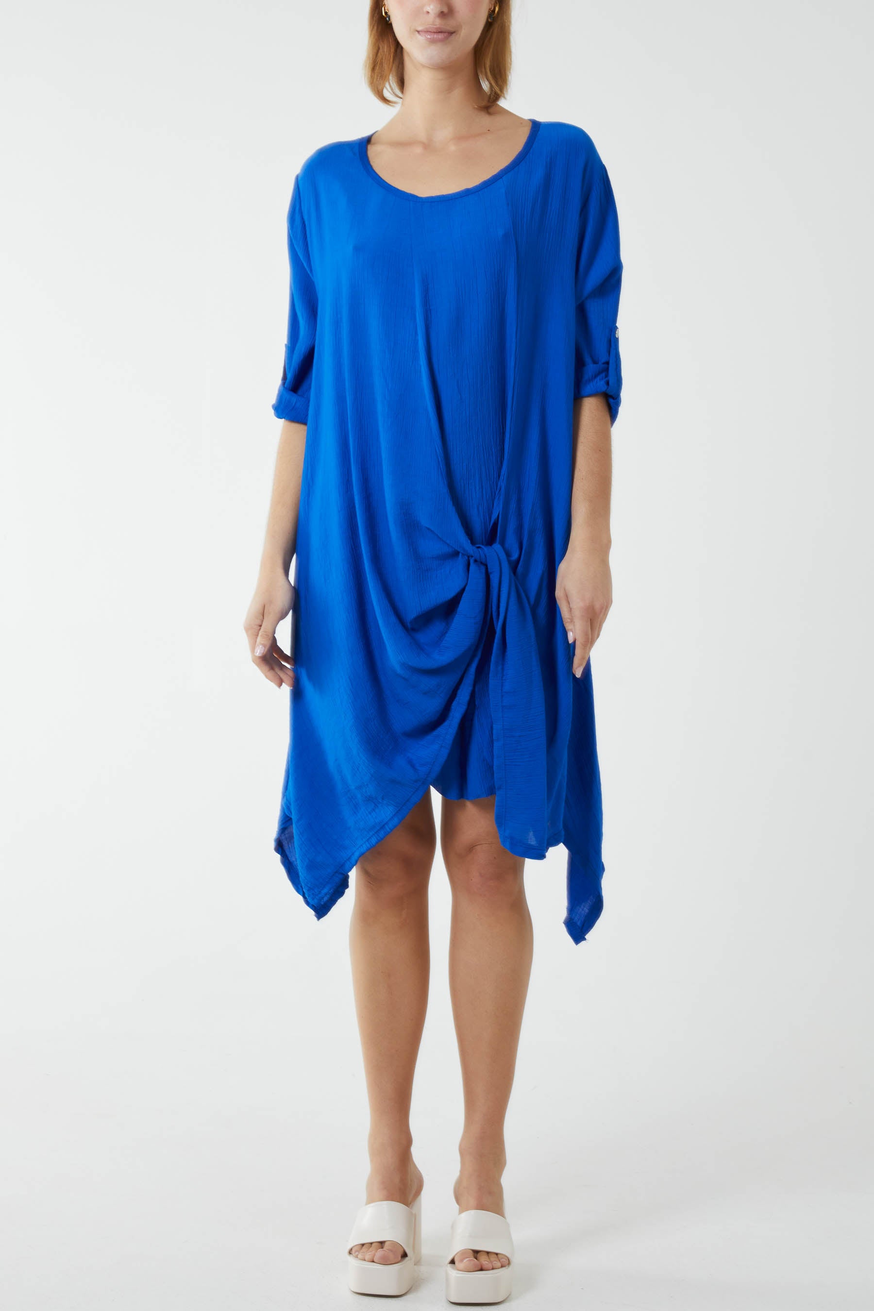 Asymmetric Hem Tunic Dress