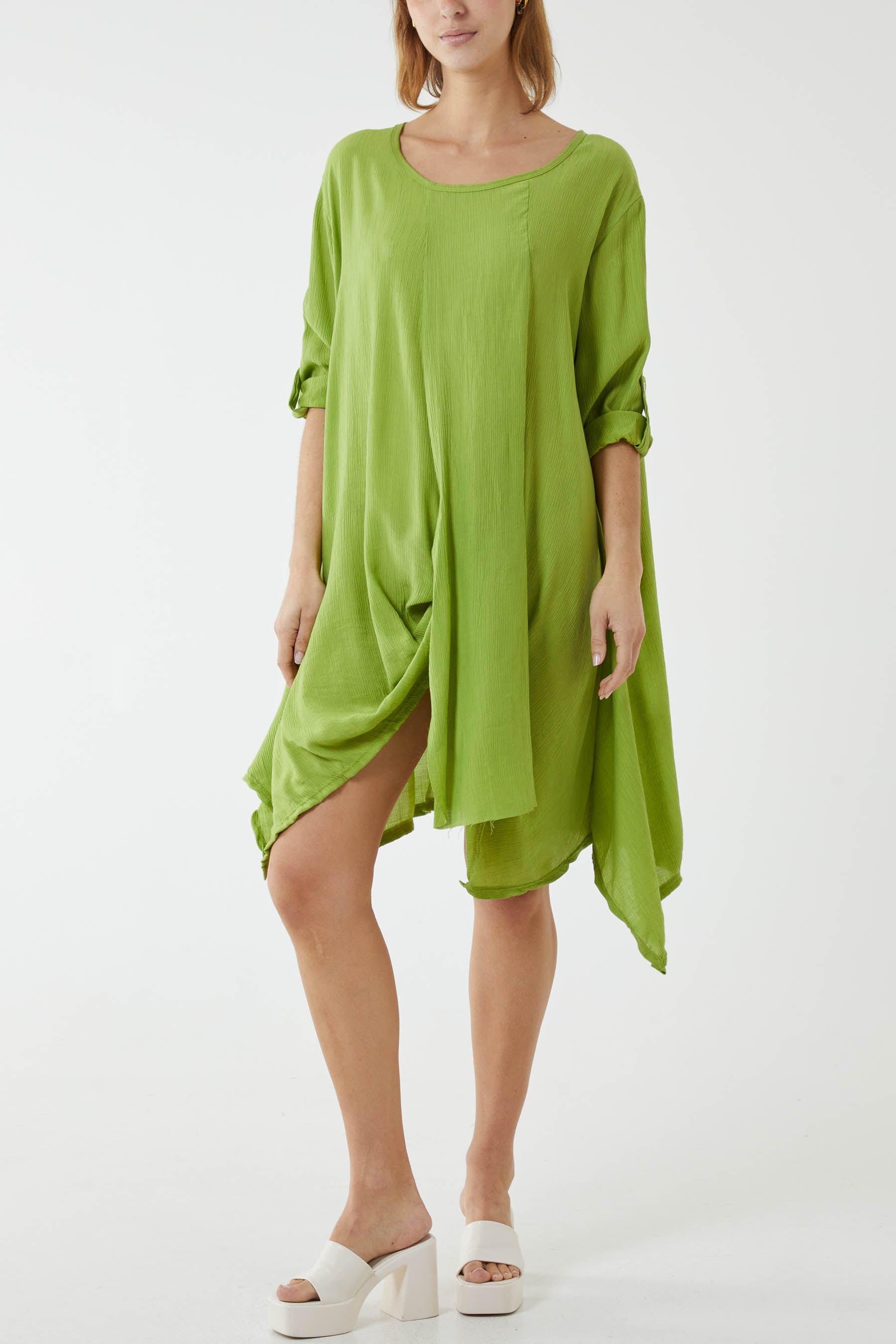Asymmetric Hem Tunic Dress