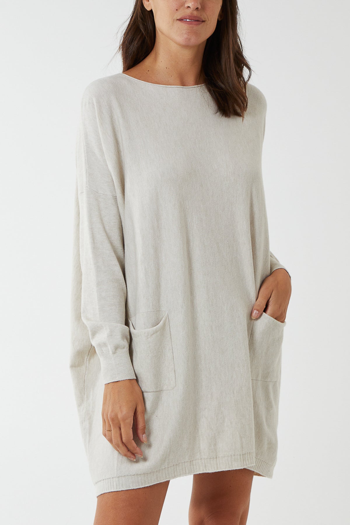 Pocket Front Button Back Tortoiseshell Jumper