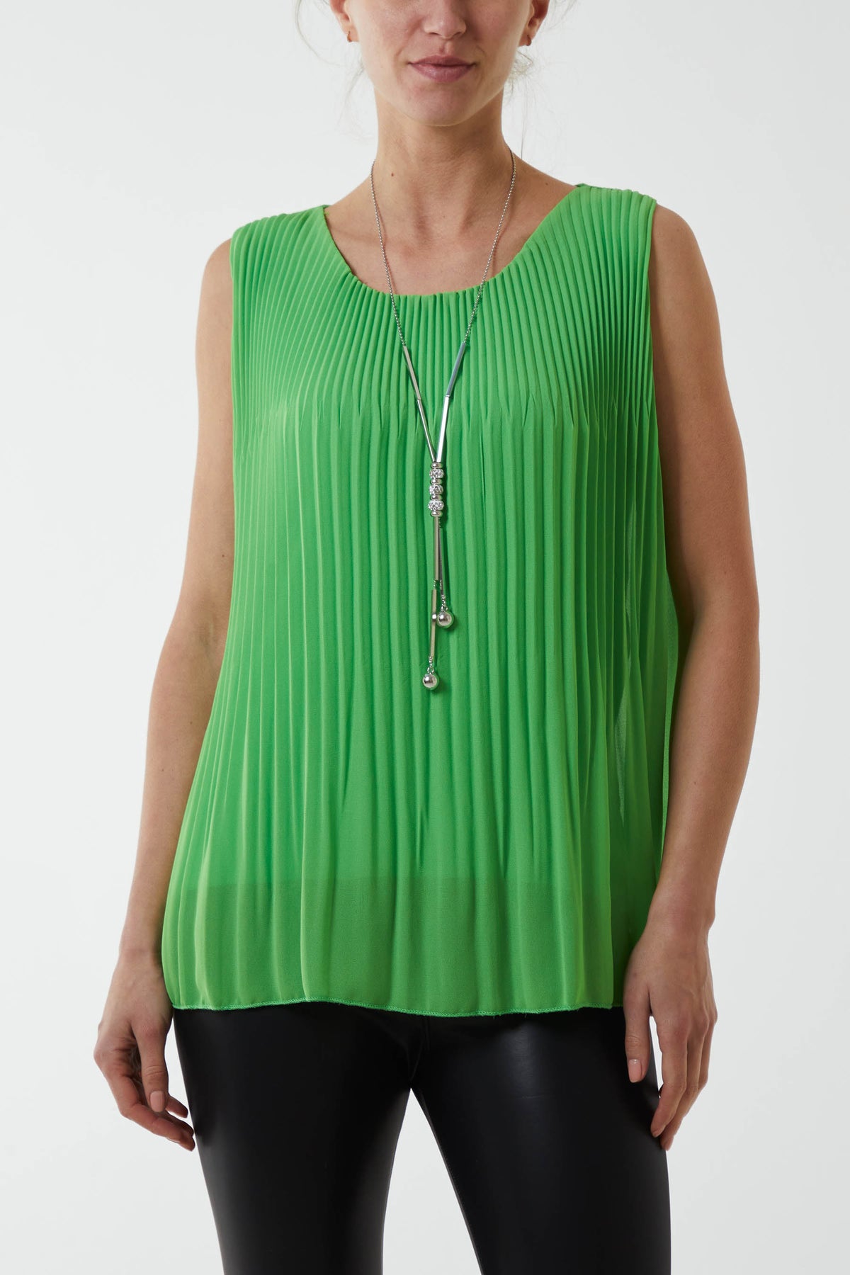 Pleated Necklace Vest