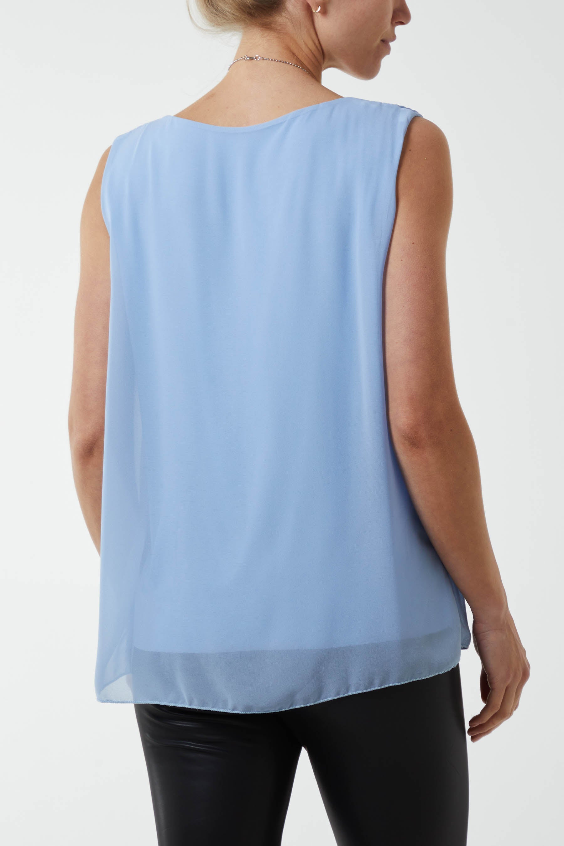 Pleated Necklace Vest