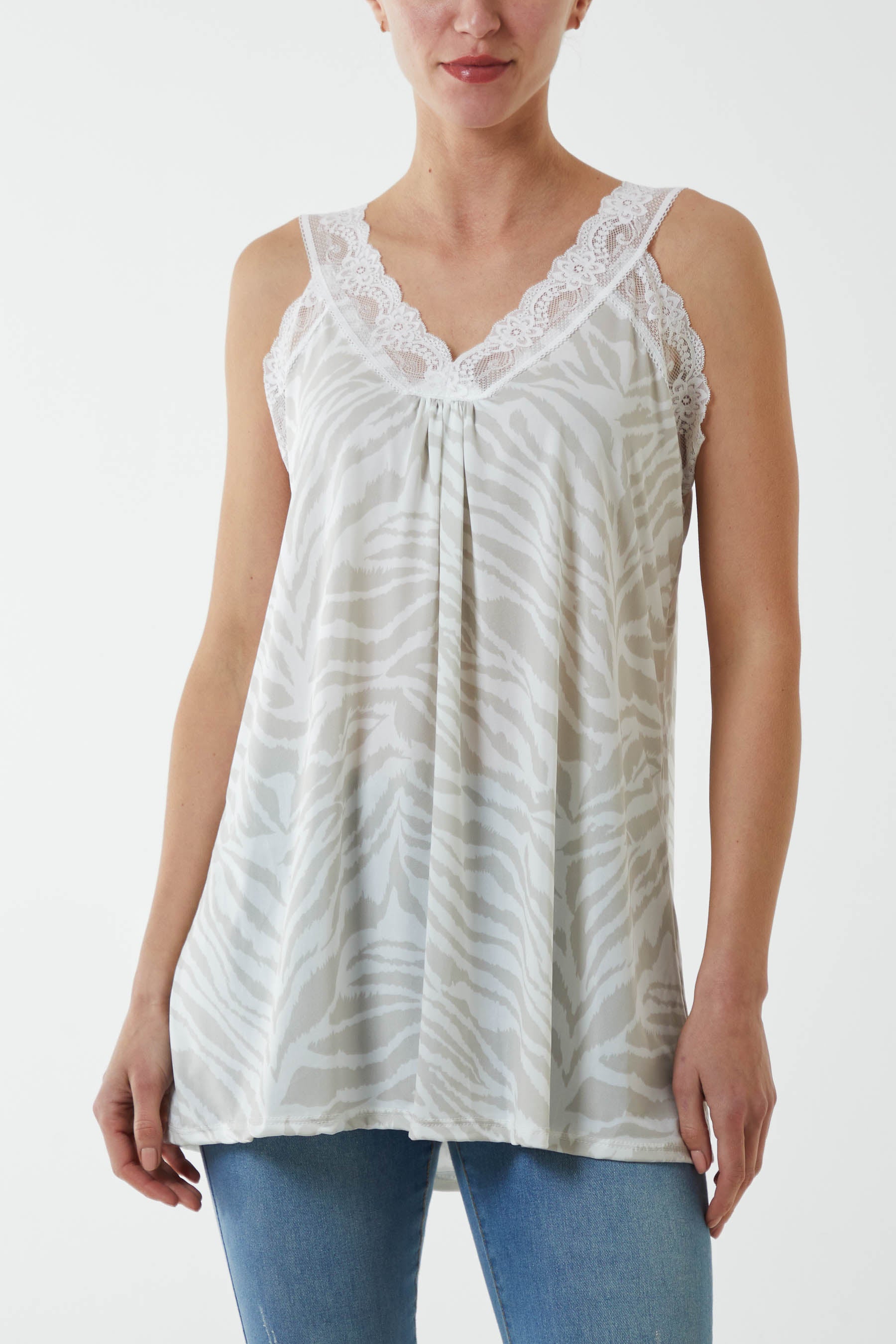 Zebra Lace Cami Vest